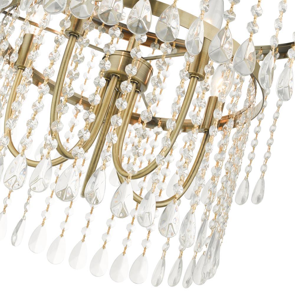 Livex Lighting Elizabeth 5 - Light Pendant in  Antique Brass