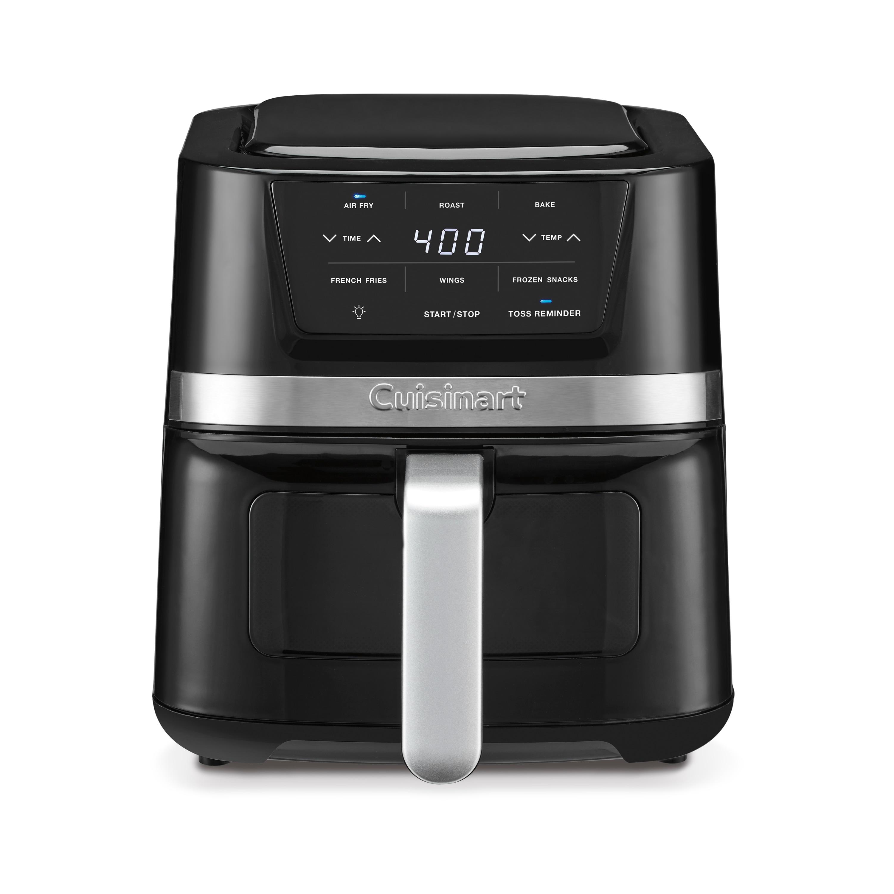 Cuisinart 2.6qt Basket Air Fryer Black/Stainless Steel Finish AIR-80: 1100W, Cool Touch Handle, Dishwasher-Safe Parts