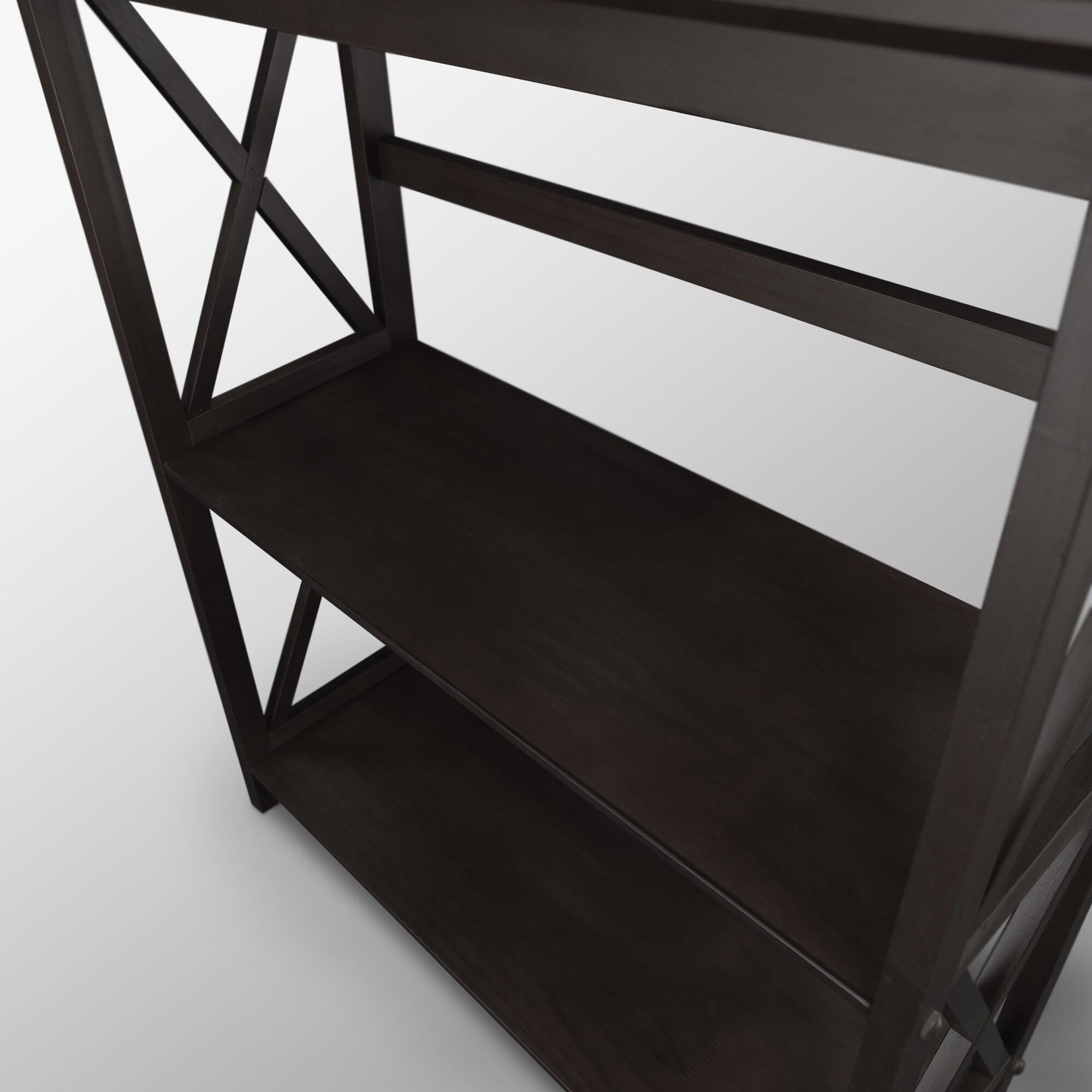 Montego 3-Shelf Bookcase-Black