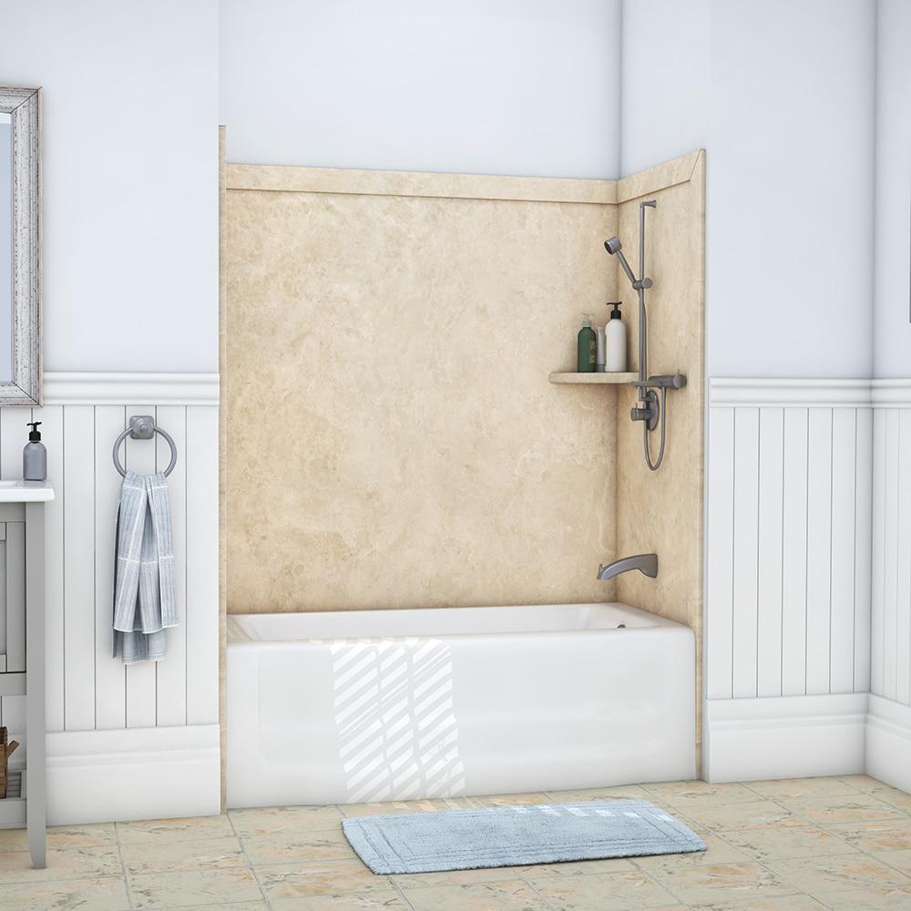 FlexStone Elite 60"W x 32"D x 60"H Alcove Bathtub Surround