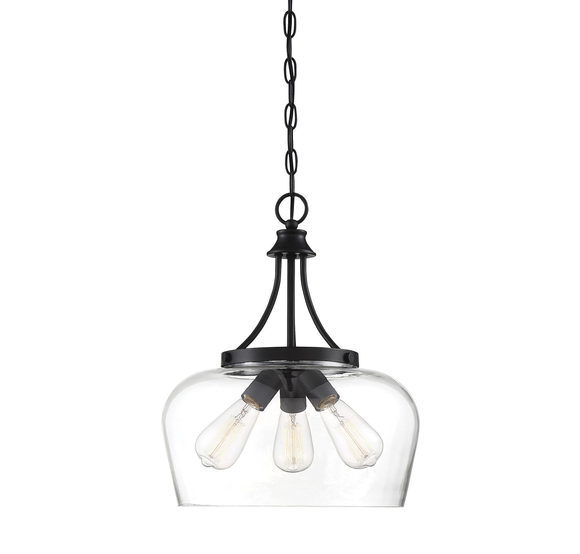 Savoy House Octave 3 - Light Pendant in  Black