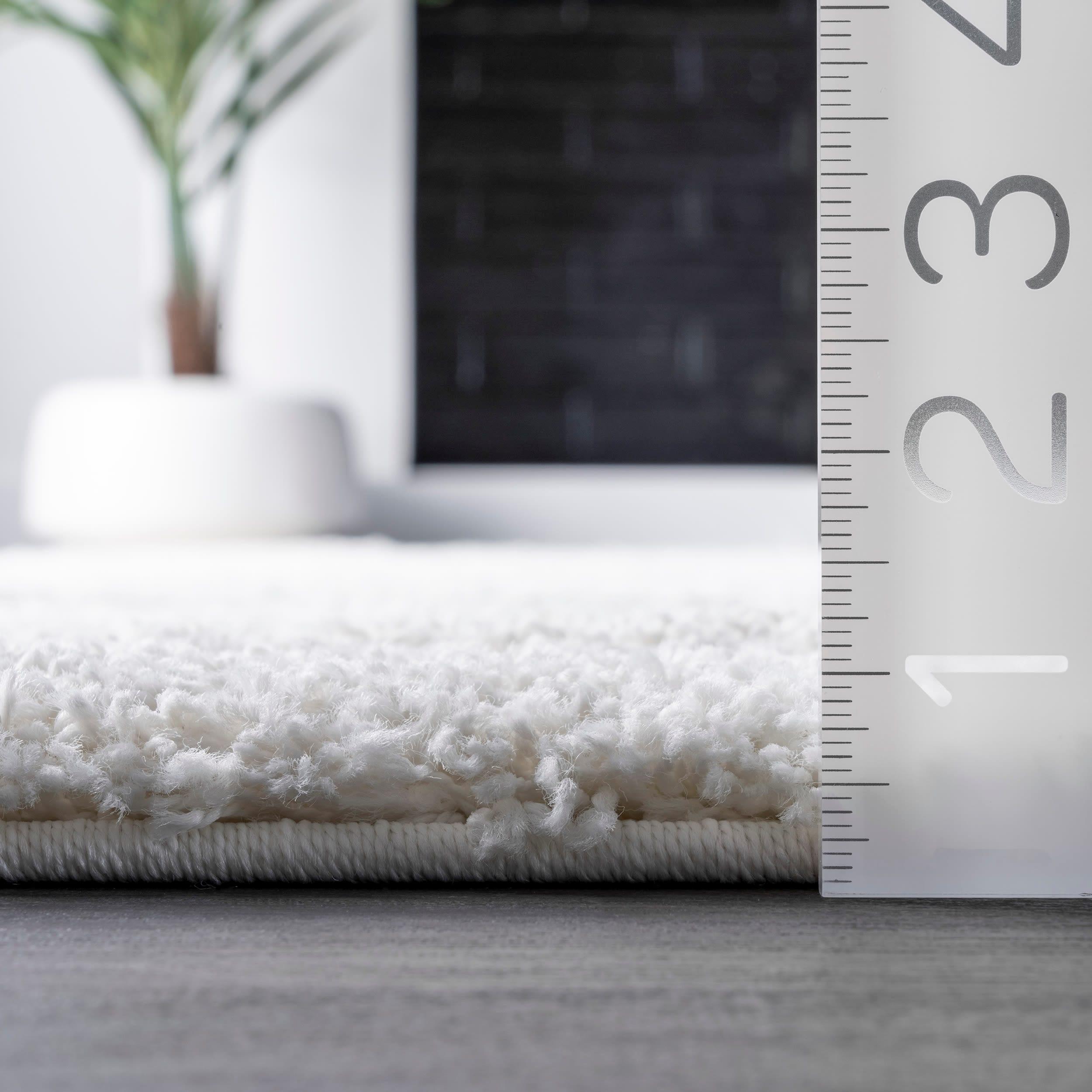 Nuloom Carolyn Abstract 7x9 Shag Indoor Area Rug for Living Room Bedroom Dining Room Nursery, Beige/Grey