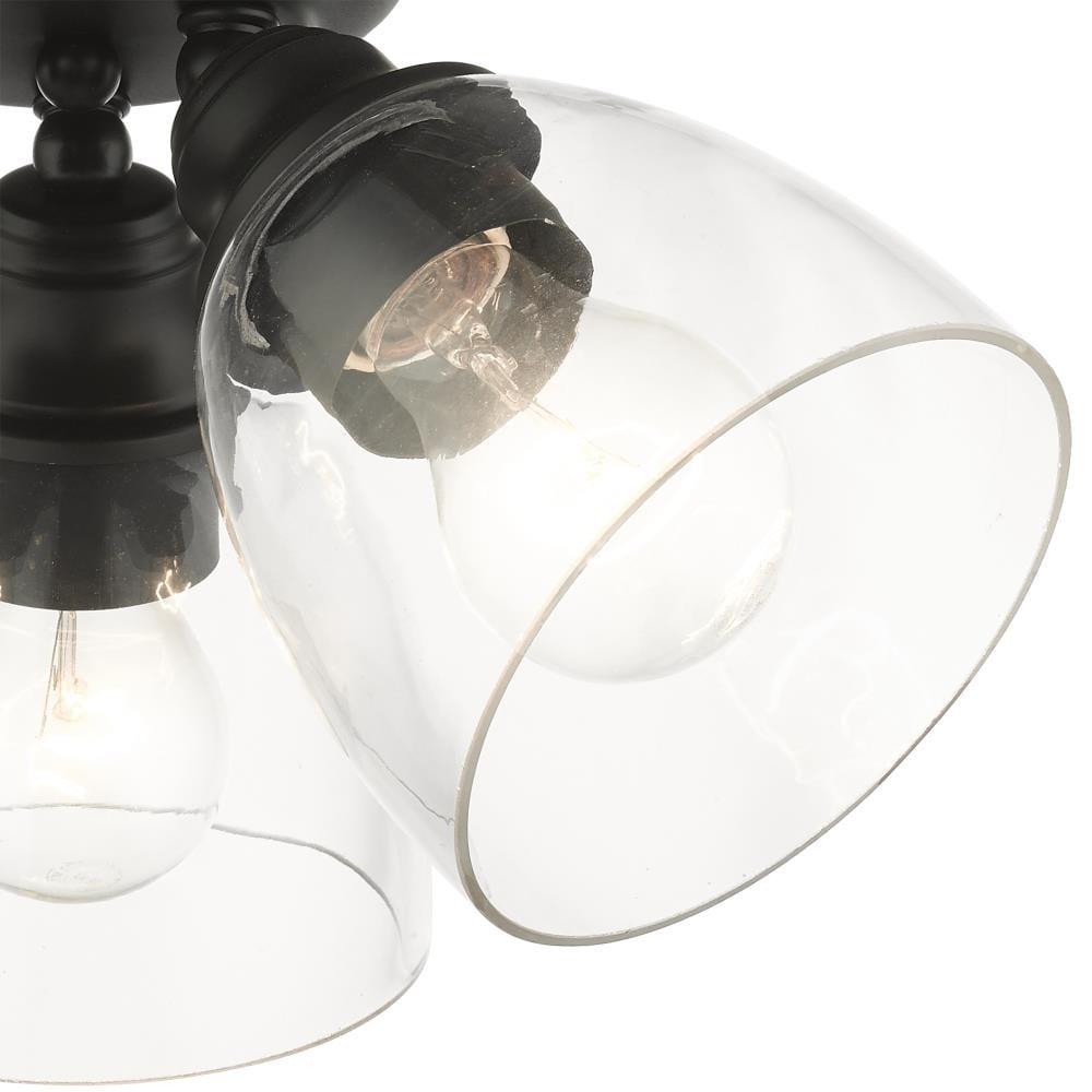 Livex Lighting Montgomery 3 - Light Flush Mount in  Black