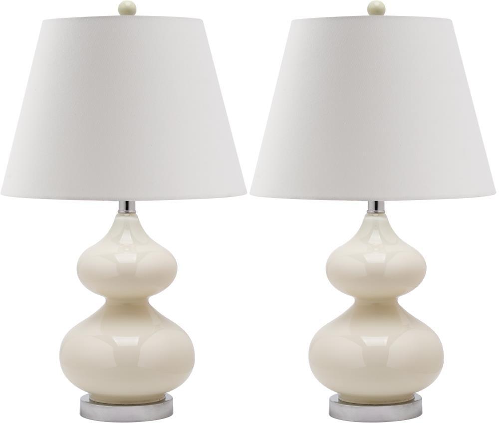 Eva Double Gourd Table Lamp (Set of 2) - 24 Inch Height - LIT4086 - Light Grey - Safavieh