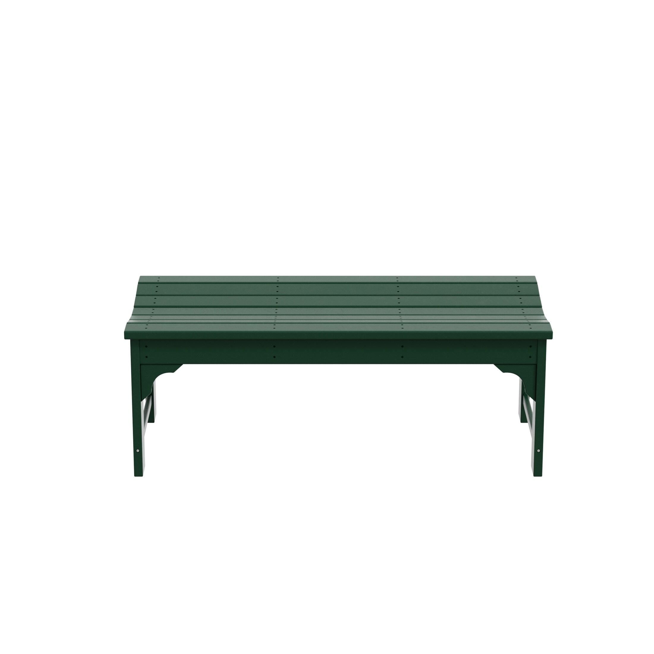 Polytrends  Laguna Hdpe All Weather Outdoor Patio 48" Bench Dark Green