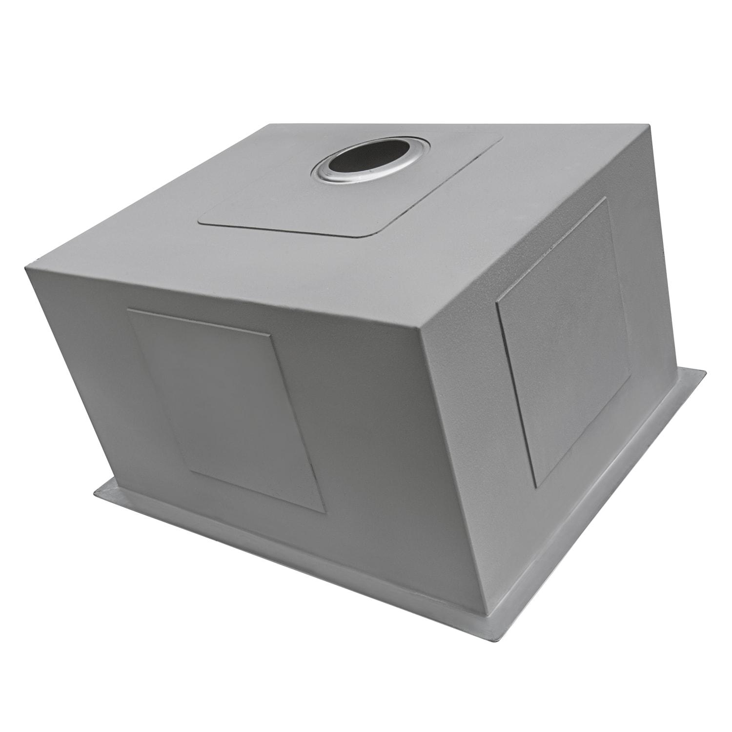 Ruvati 23" x 18" x 12" Deep Laundry Utility Sink Rounded Corners Undermount Stainless Steel