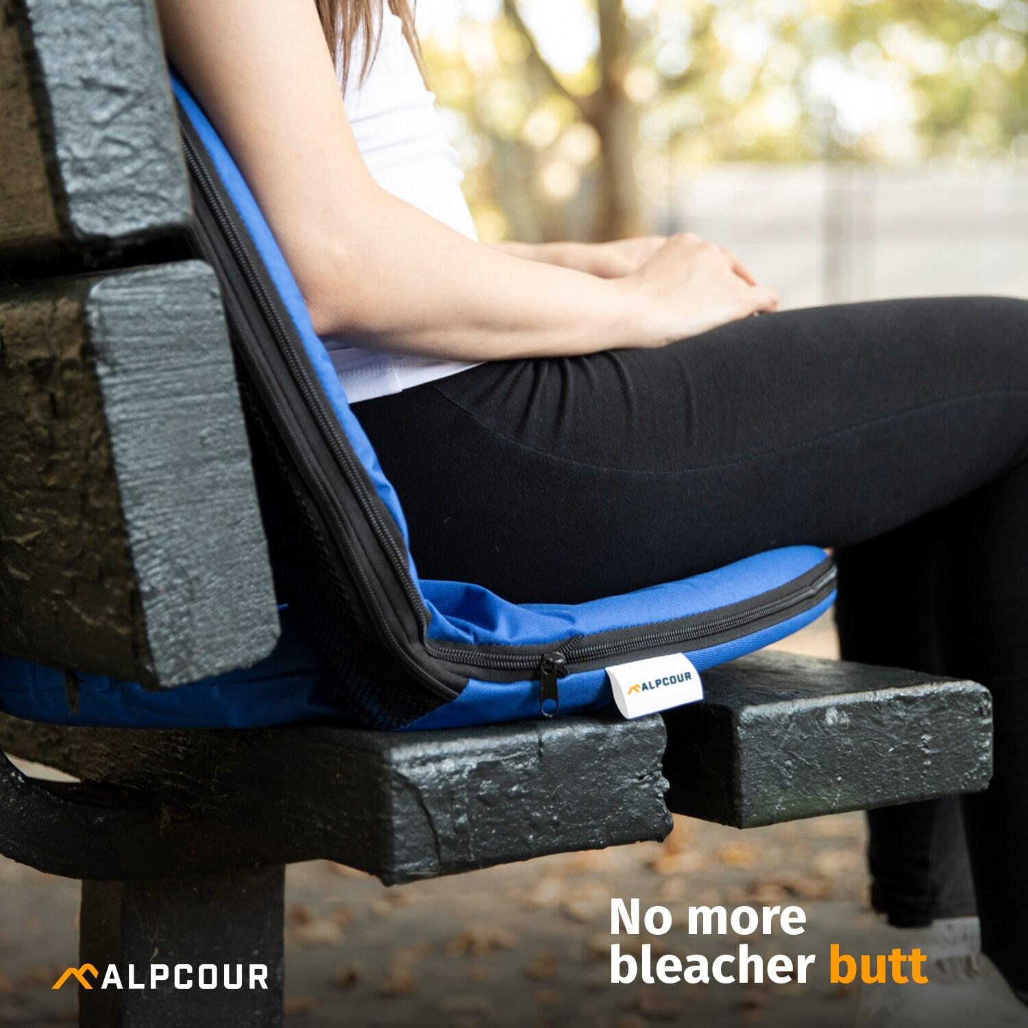 Alpcour Reclining Stadium Seat - Waterproof, 6-Position Comfort for Outdoor Use - Royal Blue