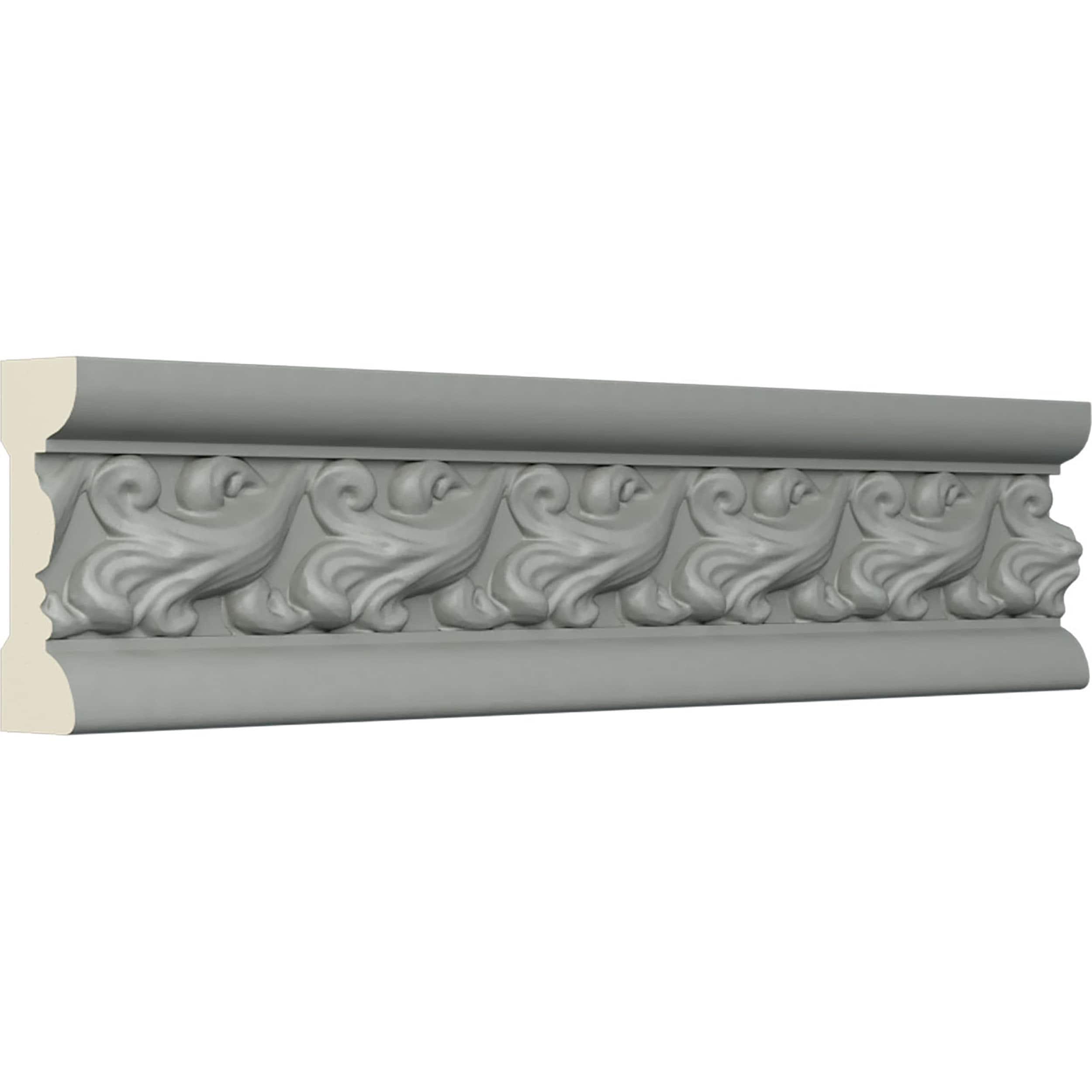 Ekena Millwork 2 1/4"H x 3/4"P x 94 1/2"L, (1 7/8" Repeat), Kinsley Chair Rail (Set of 2)