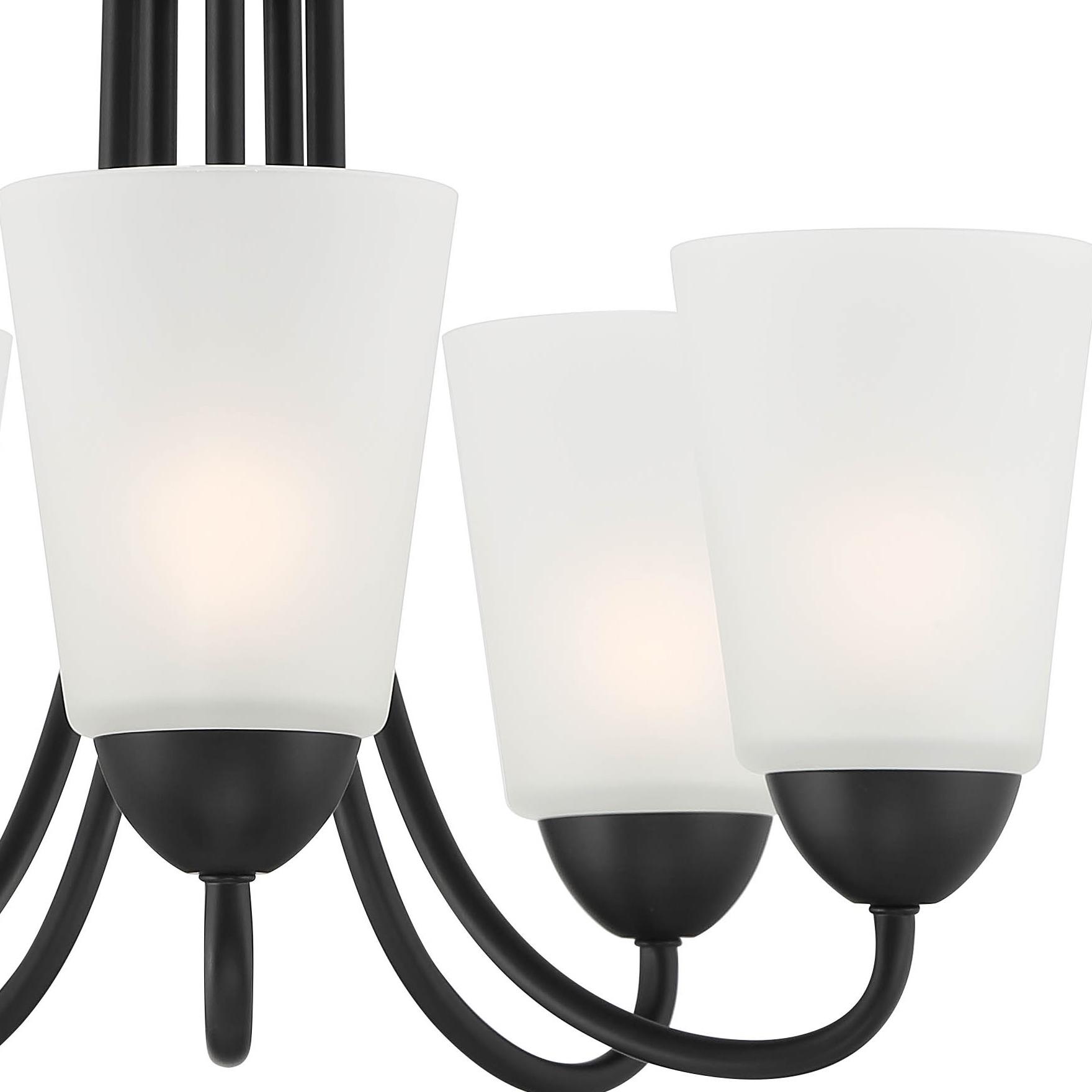 Designers Fountain Malone 5 Light Matte Black Chandelier, D267M-5CH-MB