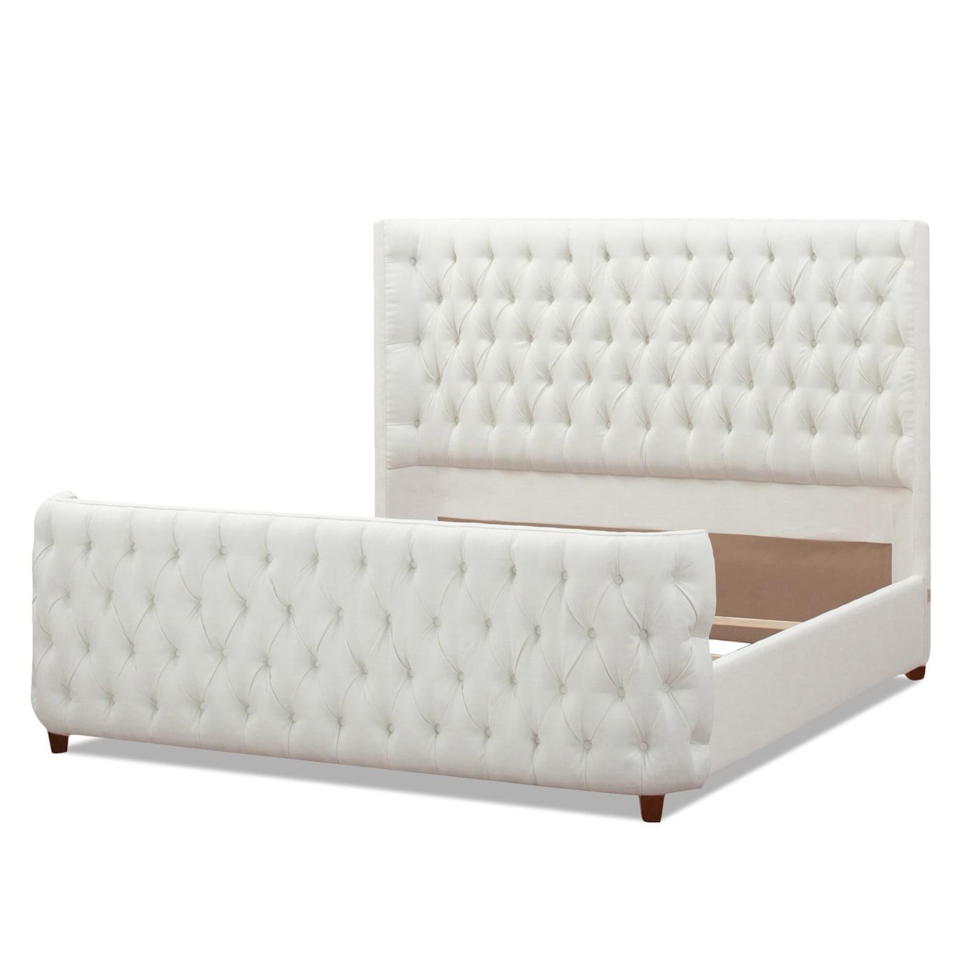 Brooklyn King Tufted Bed, Antique White