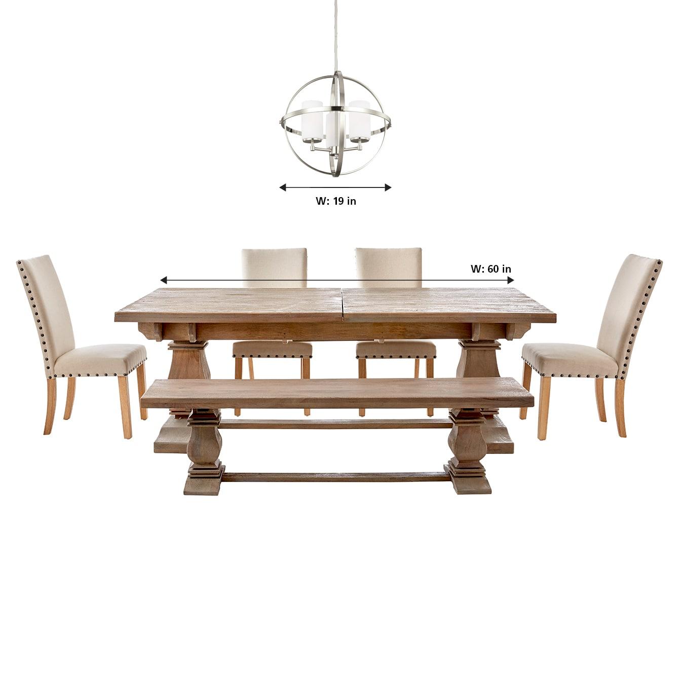 Sea Gull 3124603-962 Sea Gull Lighting Alturas Three-Light Chandelier with Etched White Inside Glass Shades, 10" x 19" x 18.75", Brushed Nickel Finish