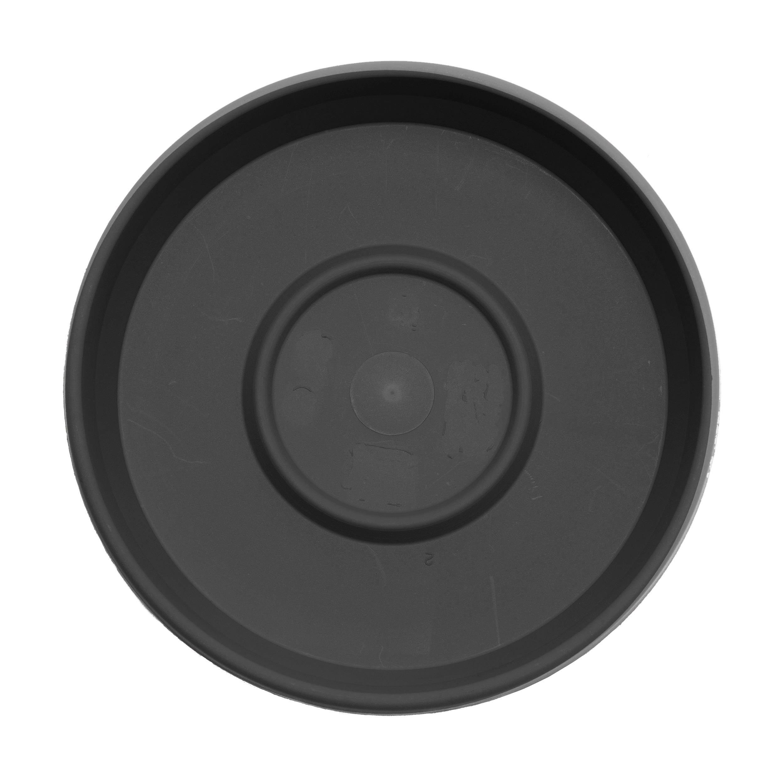 Bloem 20-in Terra Round Plastic Plant Saucer Tray - Black