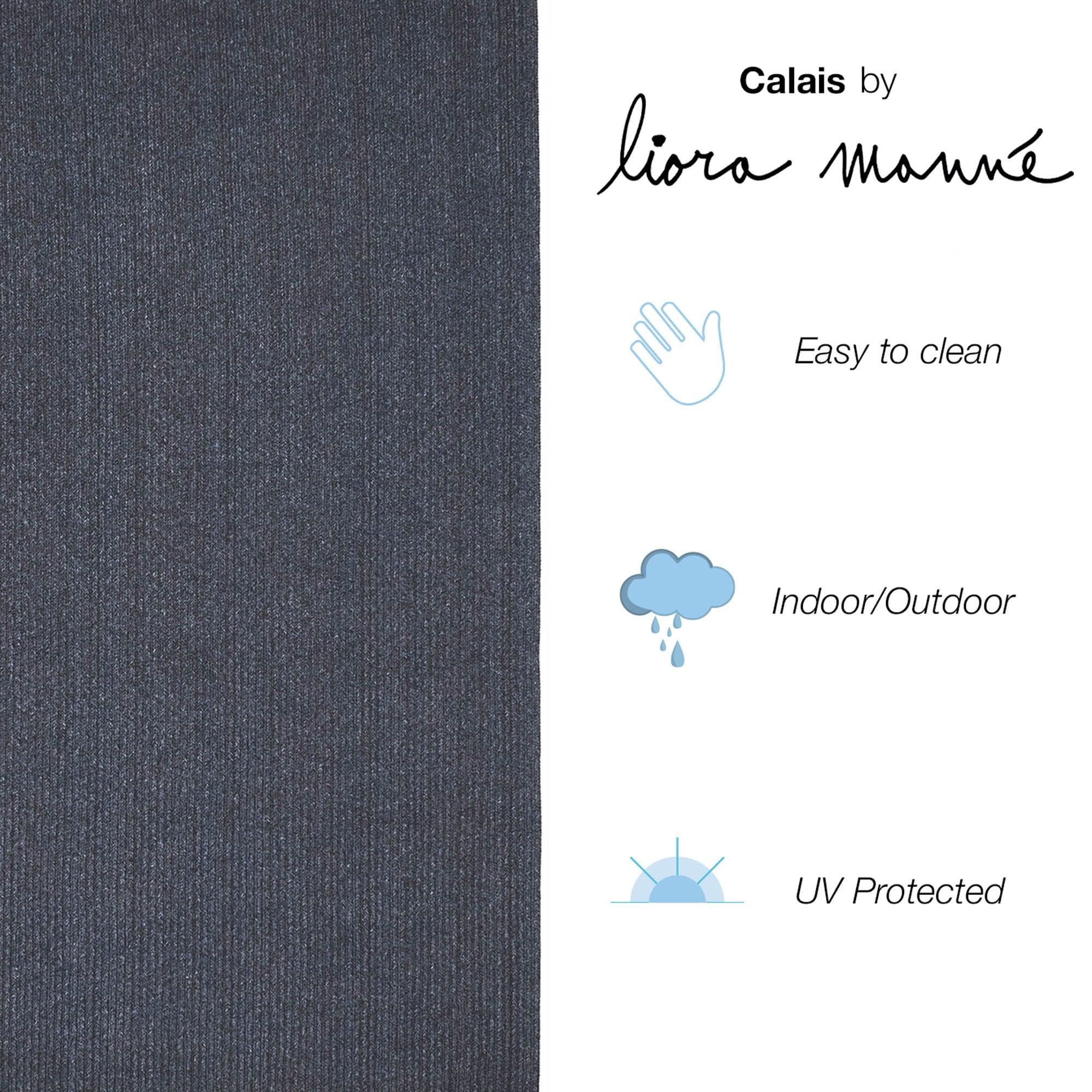 Liora Manne Calais Solid Indoor/Outdoor Rug Navy 5' x 7'6"