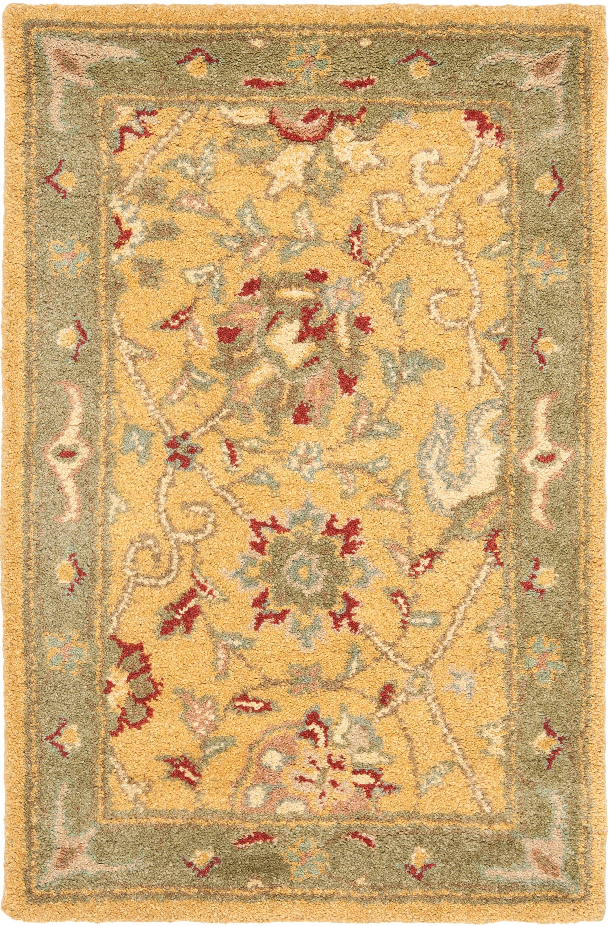 Antiquity AT21 Hand Tufted Indoor Accent Rug - Gold - 2'x3' - Safavieh