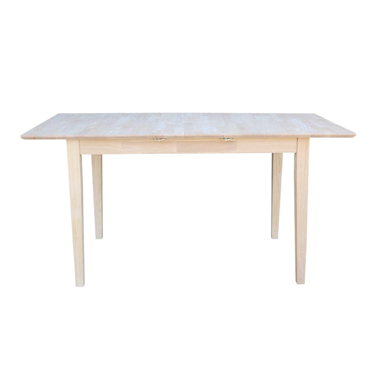 International Concepts Unfinished Rectangular Shaker Dining Table