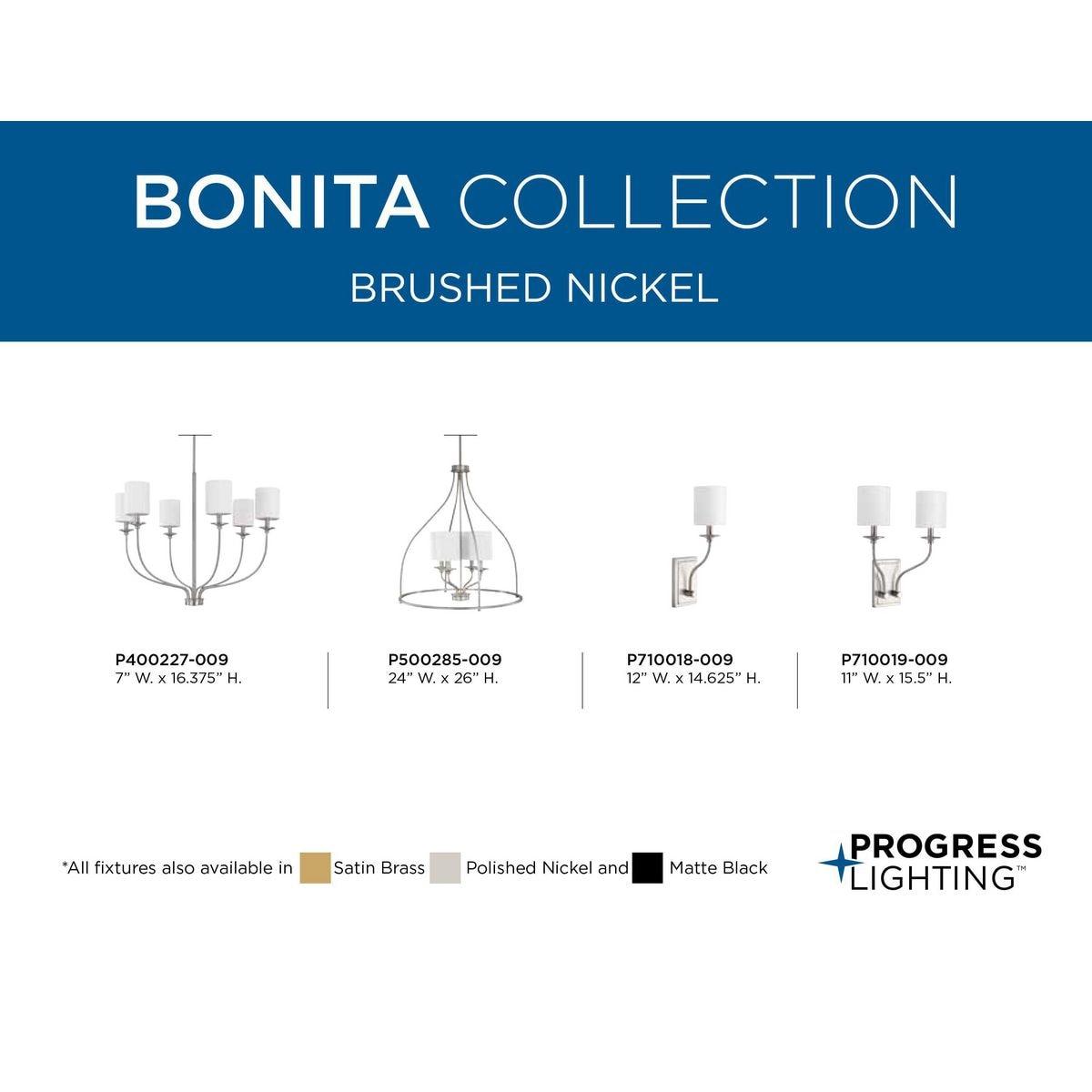 Progress Lighting - Six Light Foyer Chandelier - Chandeliers - Bonita -