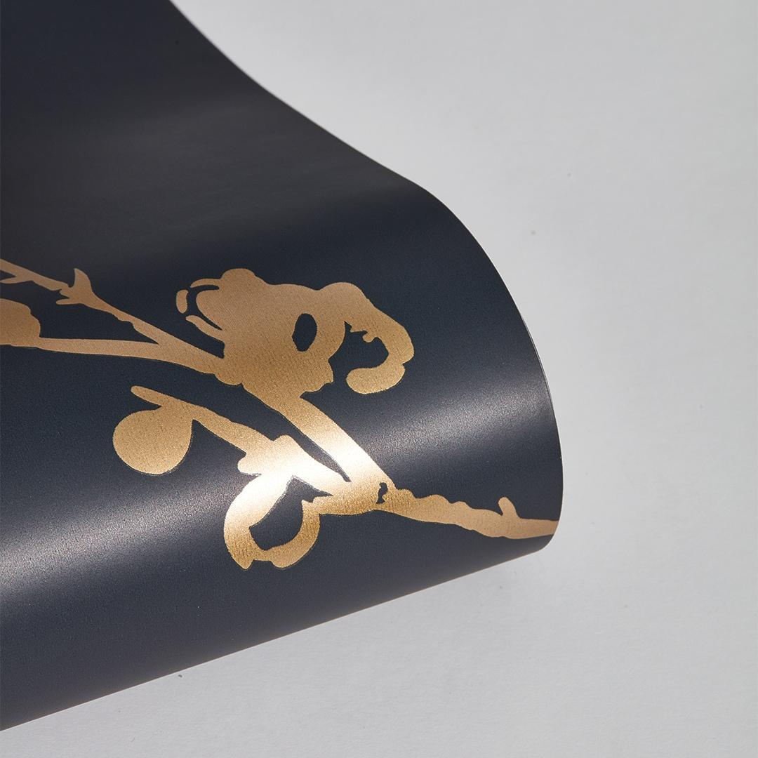 Tempaper & Co.® x Cynthia Rowley Bird Watching Removable Peel and Stick Wallpaper, Black and Gold, 56 sq ft: Vinyl, Self-Adhesive