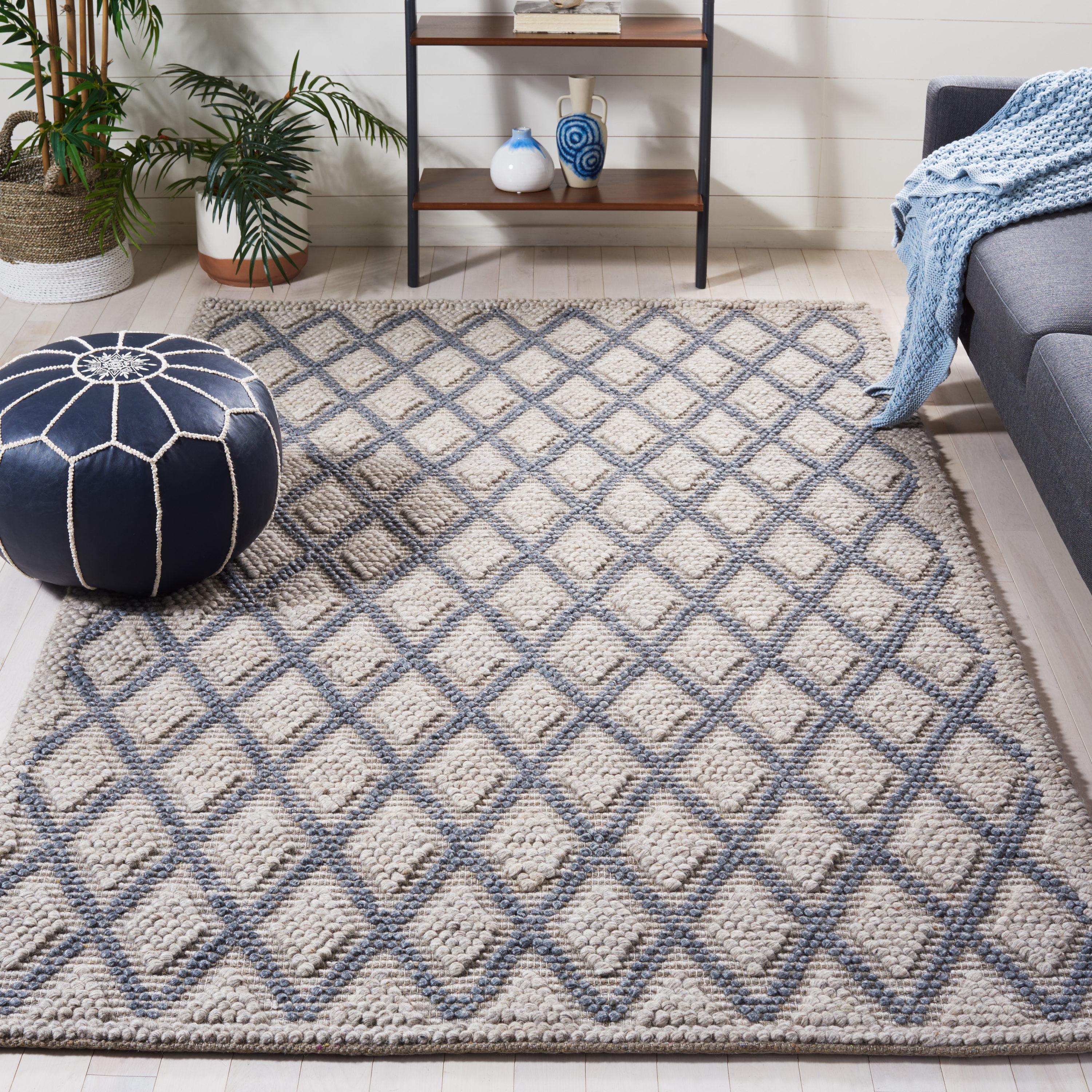 Natura NAT313 Hand Woven Area Rug - Silver - 6'x6' - Safavieh.