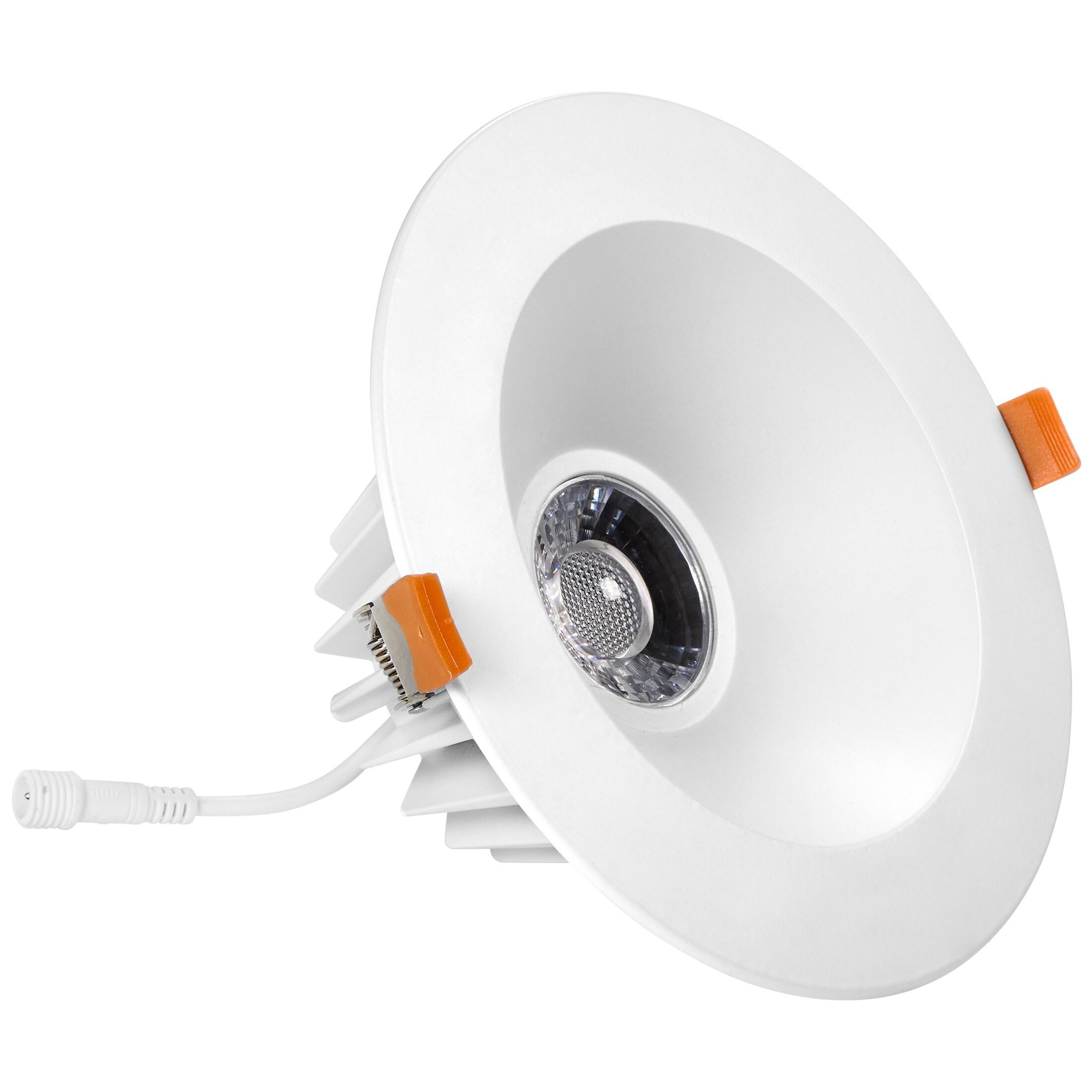 Maxxima 6 in. Ultra-Thin Recessed Anti-Glare LED Downlight, Canless IC Rated, 1300 Lumens, 5 Color Temperature Selectable 2700K/3000K/3500K/4000K/5000K, Dimmable, 90 CRI, 5 CCT Slim, J-Box Included