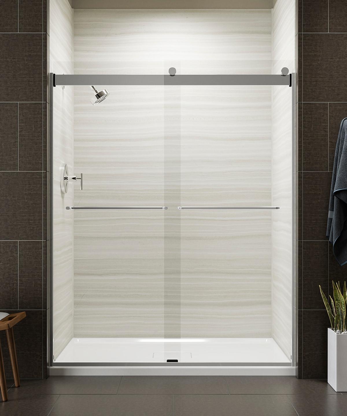 Levity 59.63" x 74" Bypass Shower Door with CleanCoat® Technology