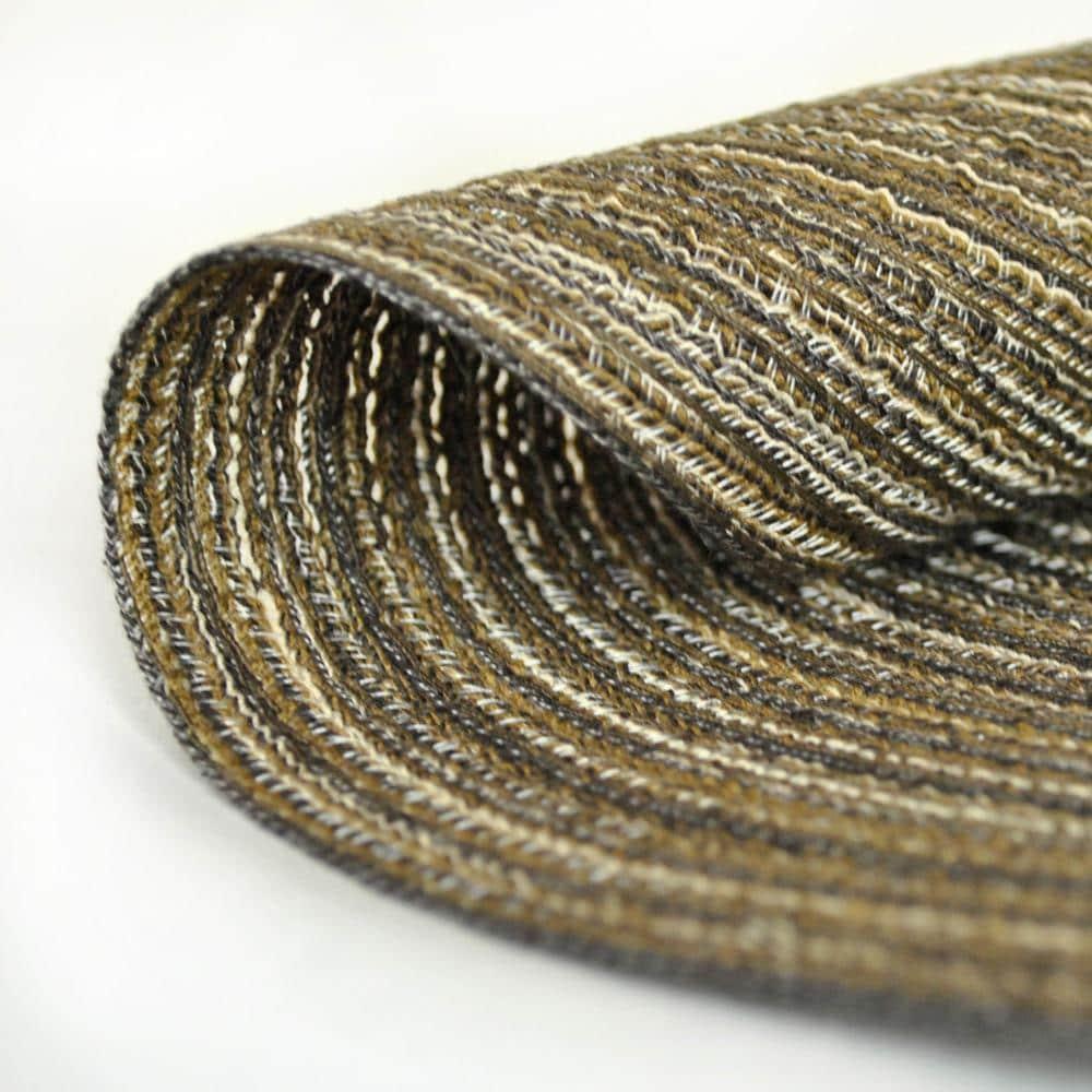 Set of 6 Variegated Lurex Round Woven Placemat Brown - Design Imports