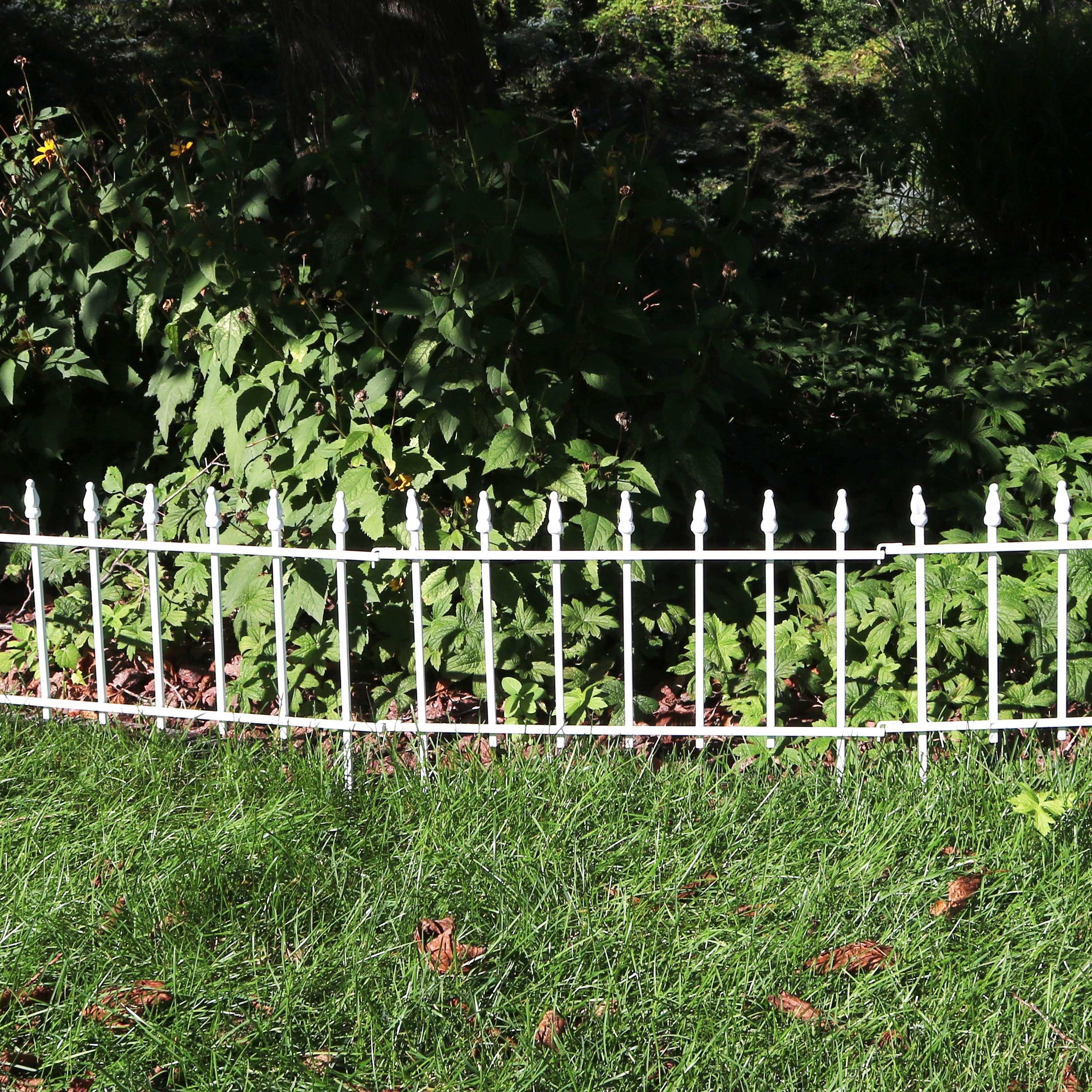 18" x 22" Iron Decorative Garden Fence Panels (Set of 5)