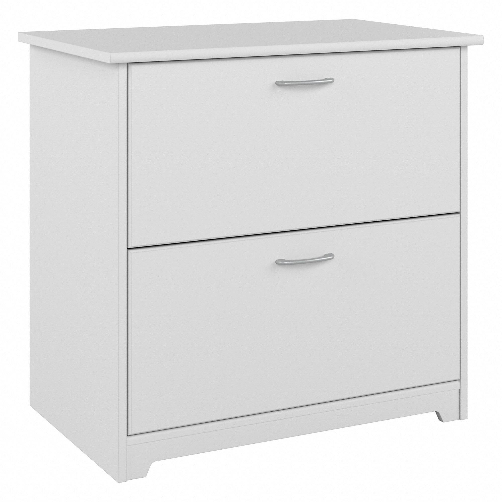 White Wood Composite 2-Drawer Lockable Lateral Filing Cabinet