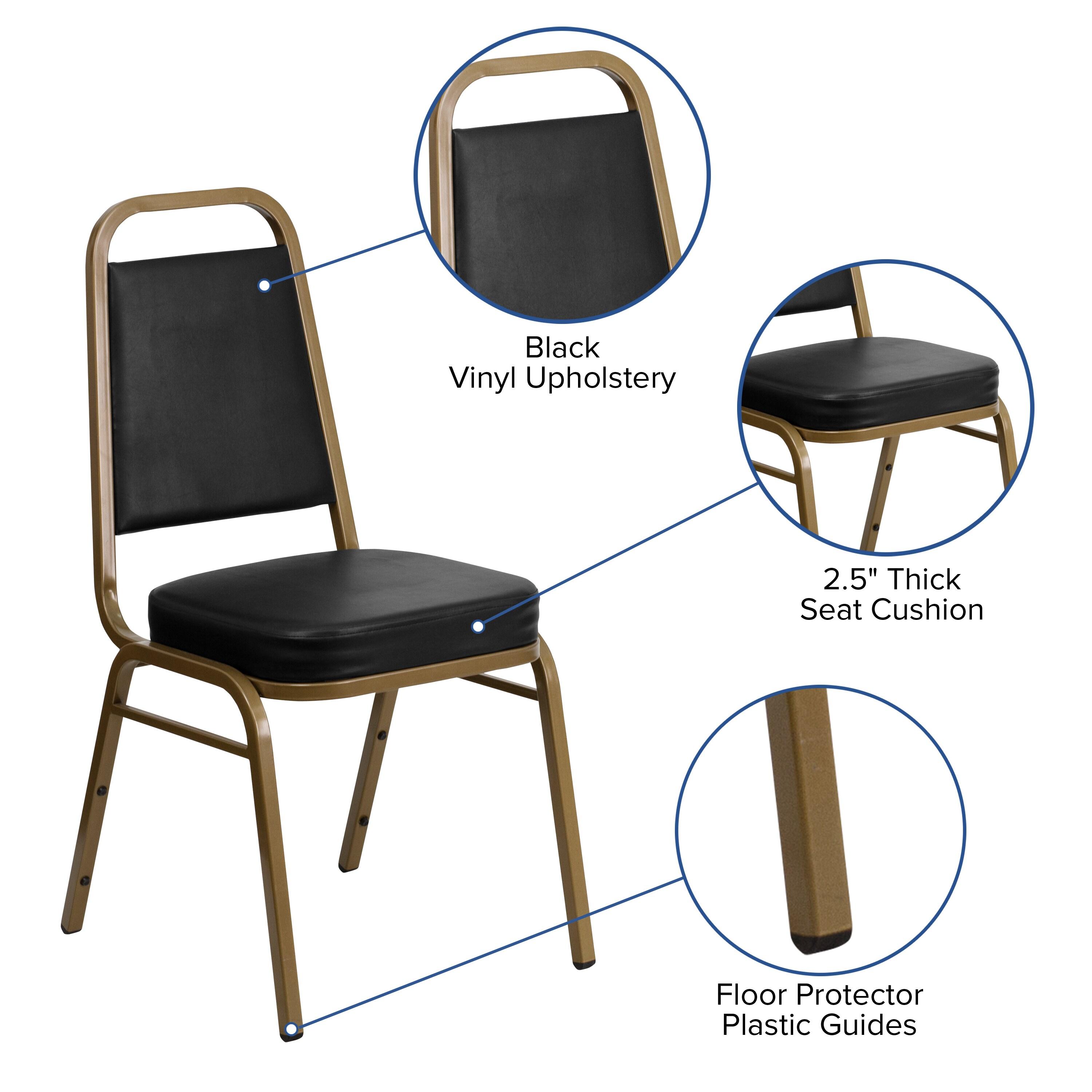 Flash Furniture Amaya Trapezoidal Back Stacking Banquet Chair with 2.5" Thick Seat