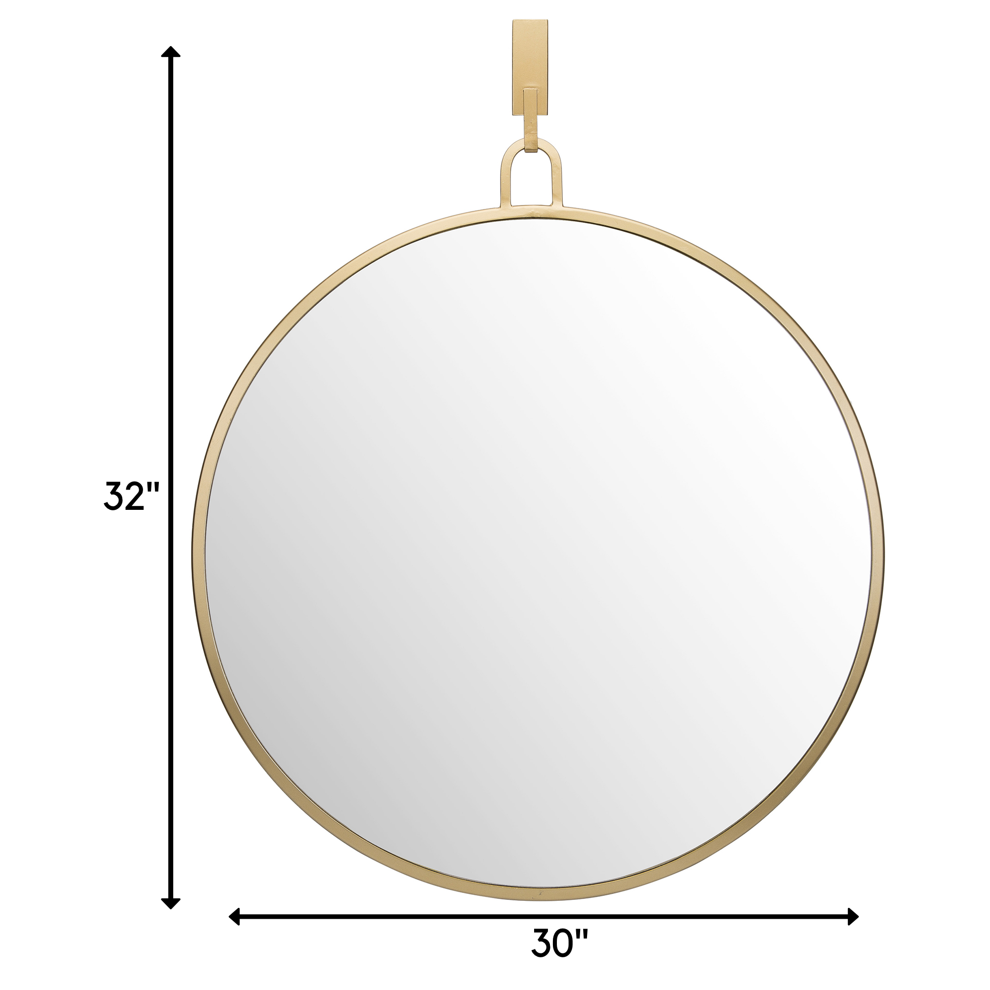 Varaluz Stopwatch 30-in Round Accent Mirror - Gold
