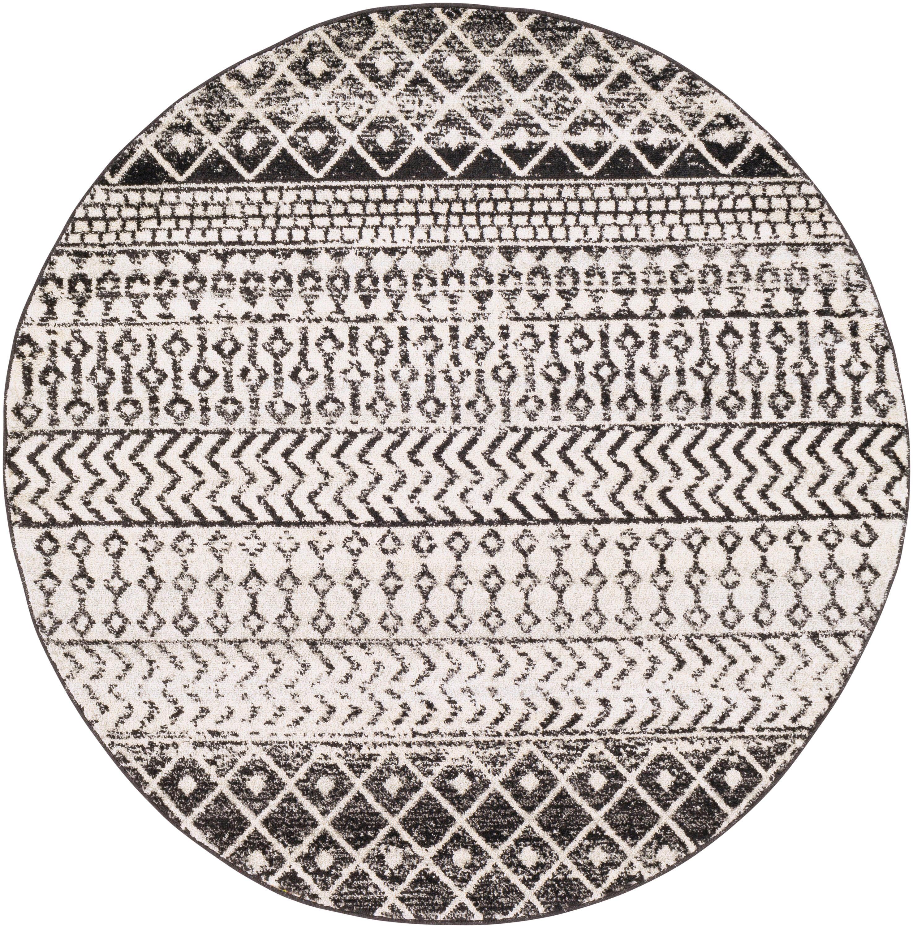 Livabliss 5'3" Round Sweetgum Global Rug Gray: Traditional Indoor Medium Pile, Stain & Fade-Resistant Rug