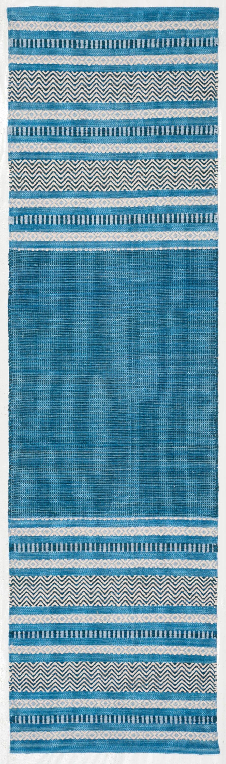 Montauk MTK214 Hand Woven Indoor Runner Rug - Blue/Grey - 2'6"x10' - Safavieh