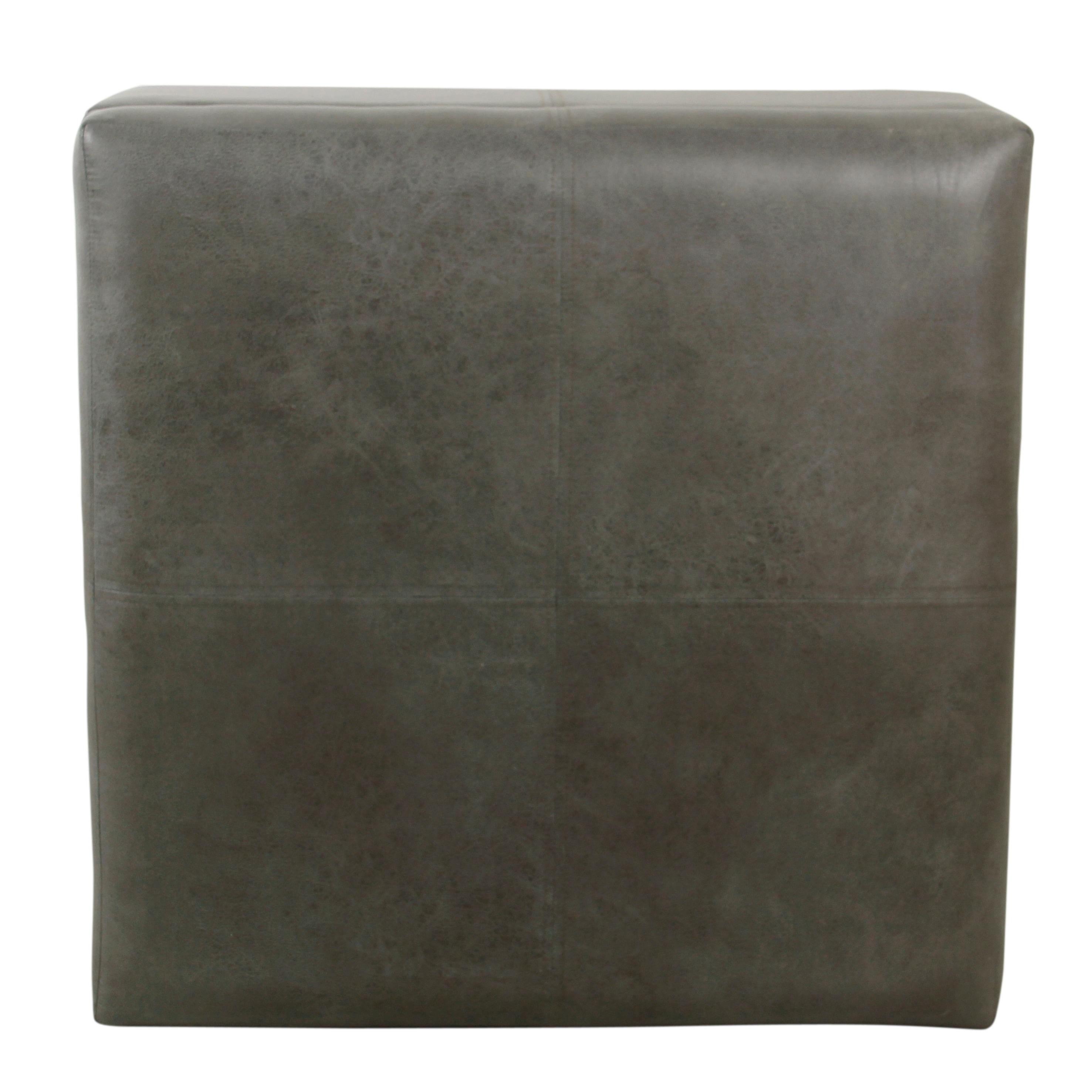 Luxury Large Square Storage Ottoman with Lid - HomePop: Faux Leather, Seating & Rosewood Legs