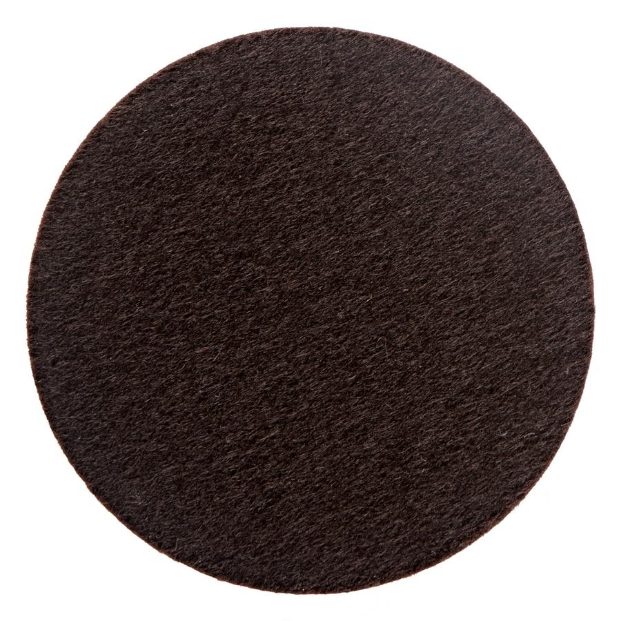 3 in. Brown Round Surface Protection Felt Floor Pads (4-Pack)