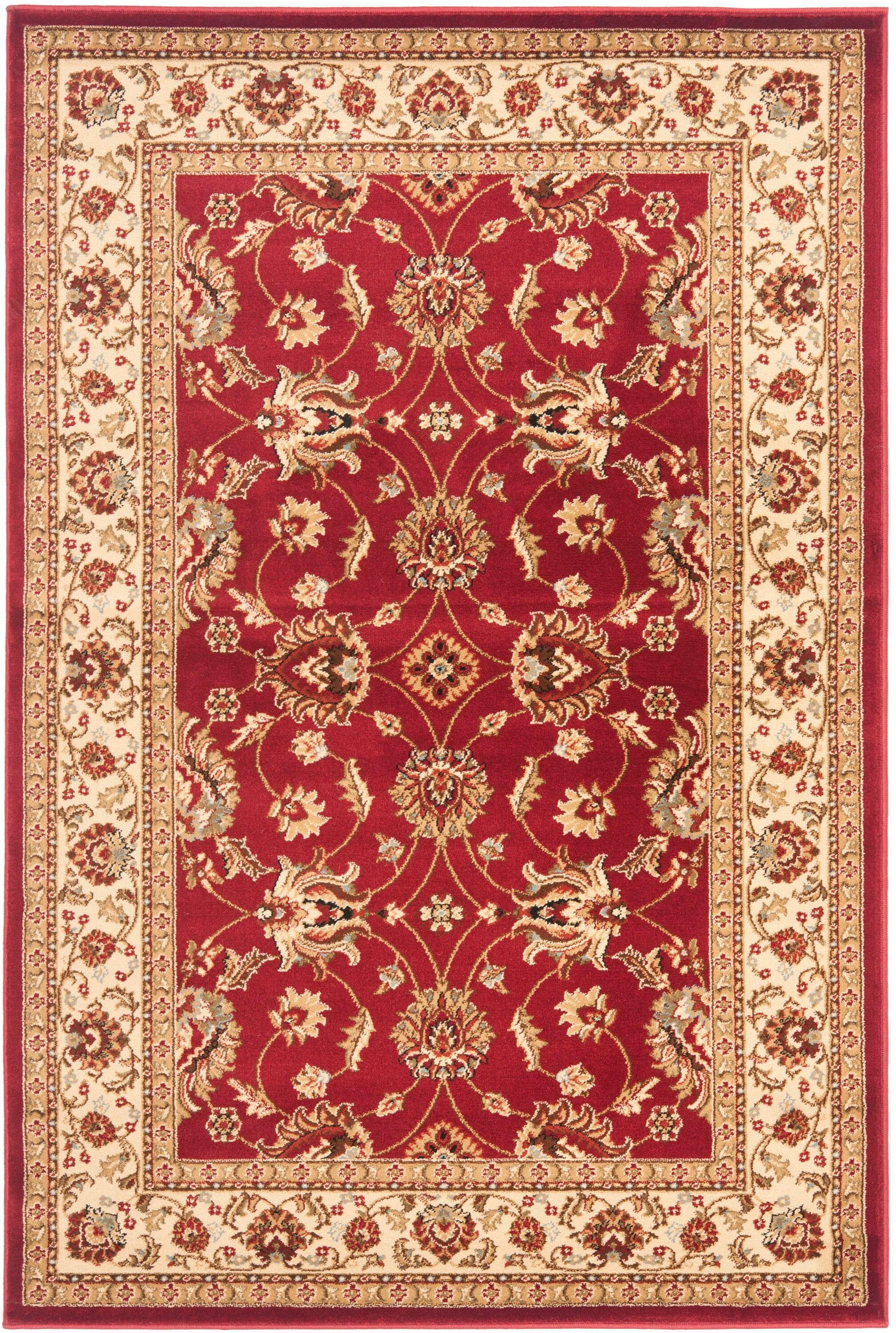 Lyndhurst LNH553 Power Loomed Accent Rug - Red/Ivory - 3'3"x5'3" - Safavieh.