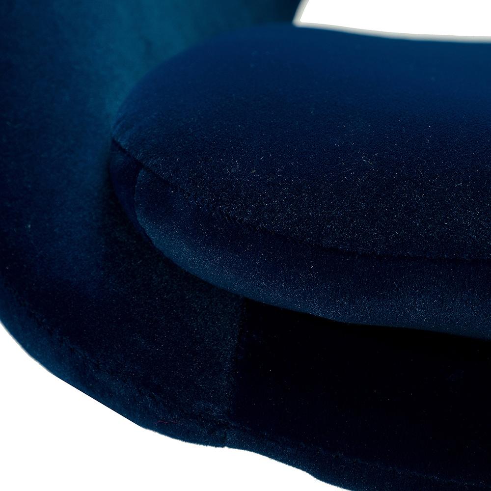 Luxury Office Chair Premium Modern Velvet Swivel Desk Chair with Chic Gold Base in Bold Colors Navy
