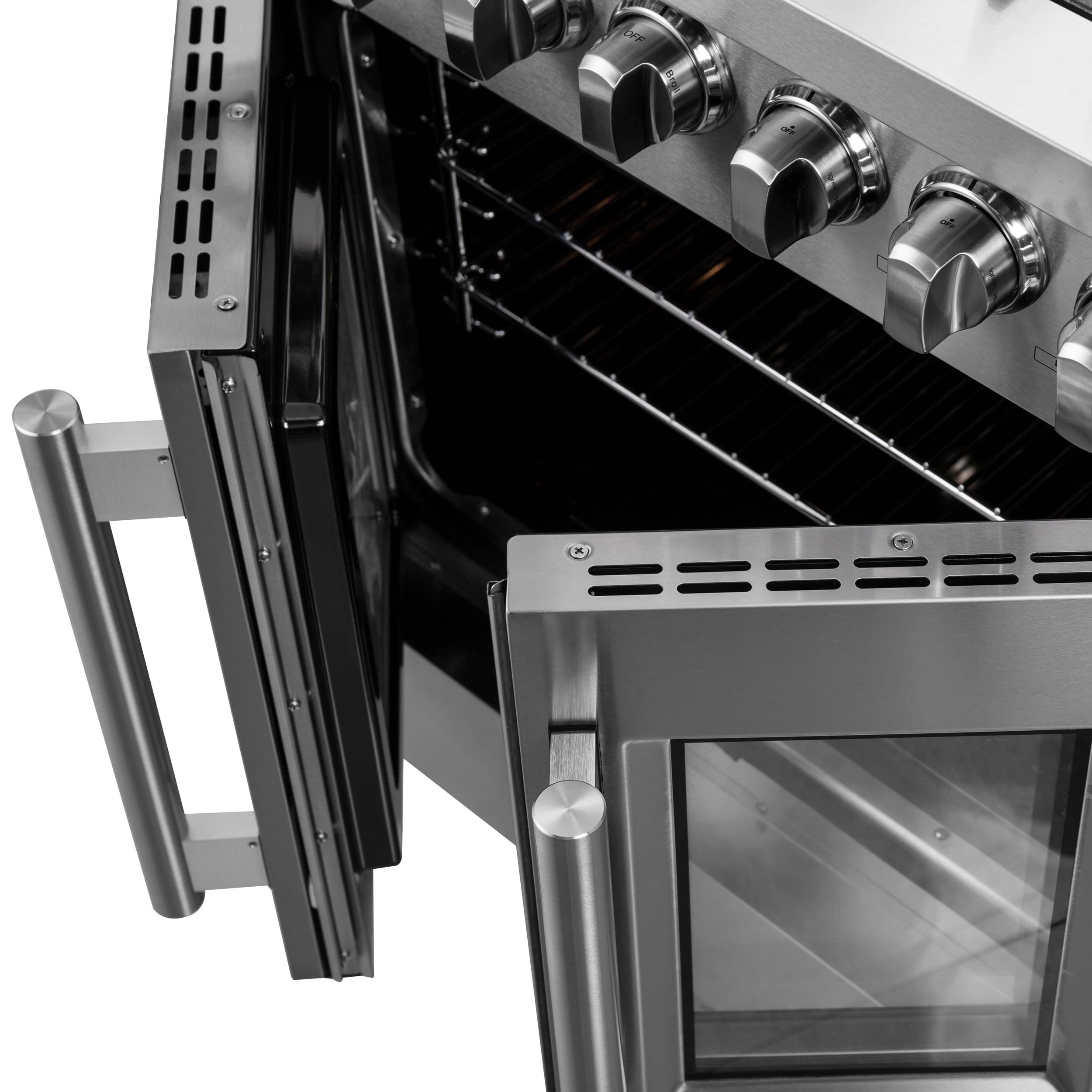 Galiano 30-inch French Door Dual Fuel Range All Stainless Steel with 5 Sealed Burners, 4.32 cu.ft.