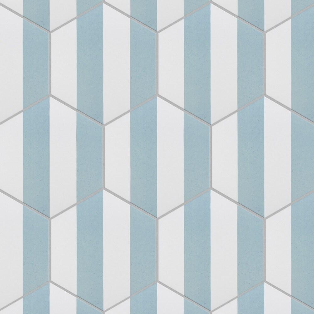 Porto 9" x 10" Porcelain Patterned Wall & Floor Tile