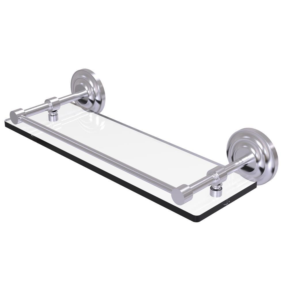Allied Brass Que New Satin Chrome Wall mount Bathroom Shelf ( 16-in x 3-in x 5-in )