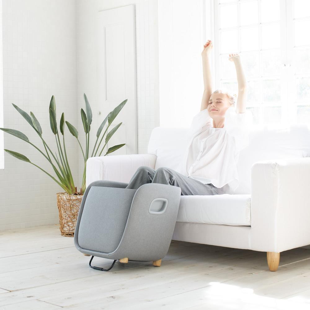 Synca Wellness Upholstered Heated Massage Chair with Ottoman