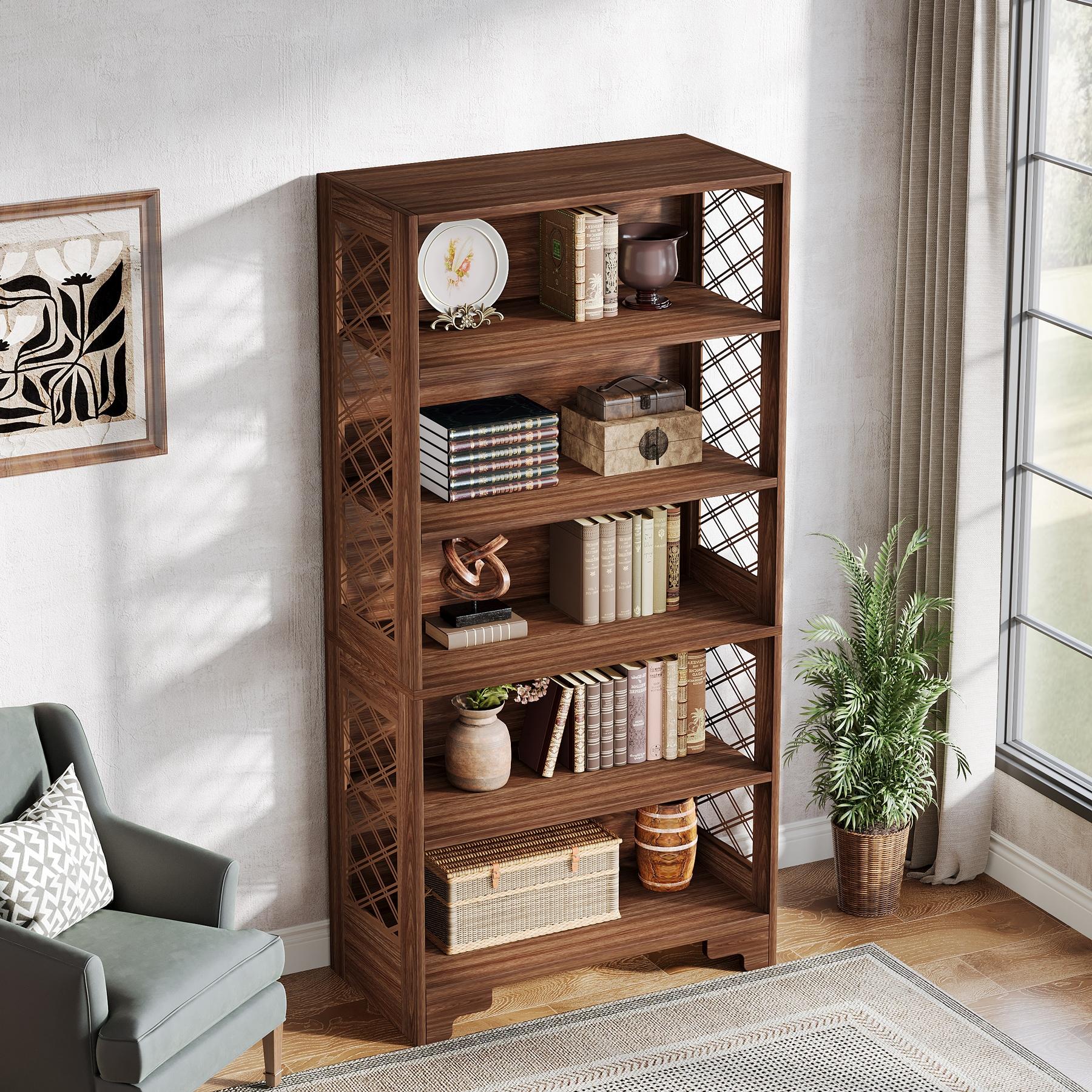Everly Quinn Edlira Etagere Storage Bookcase