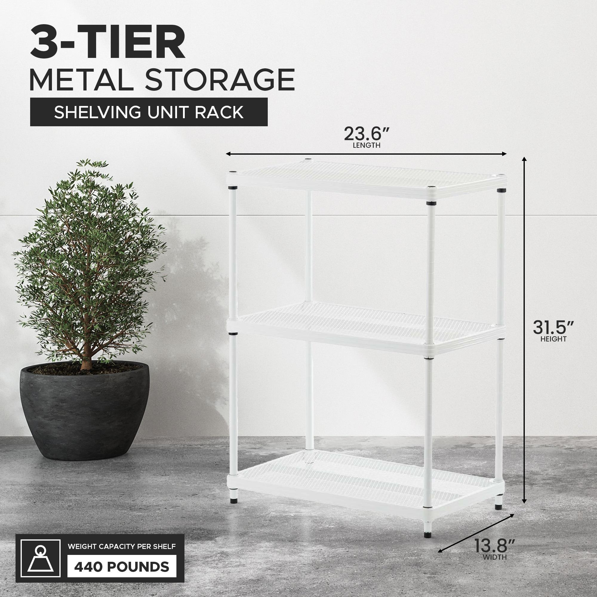 MeshWorks 23.6'' W Steel Height -Adjustable Shelving Unit