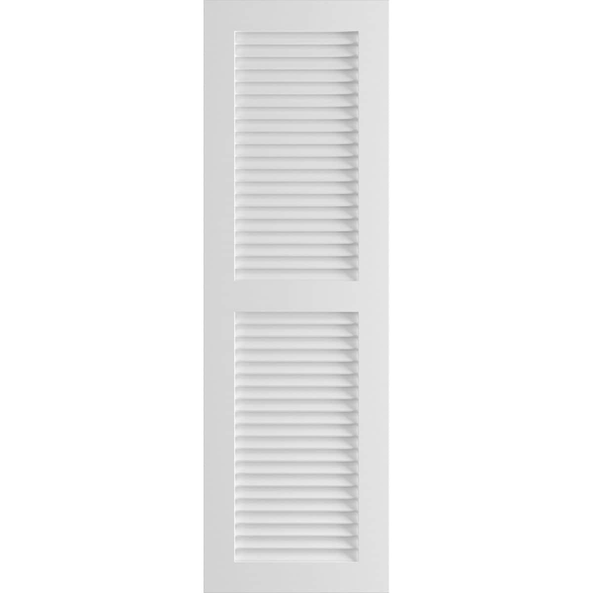 True Fit PVC Two Equal Louver Shutters