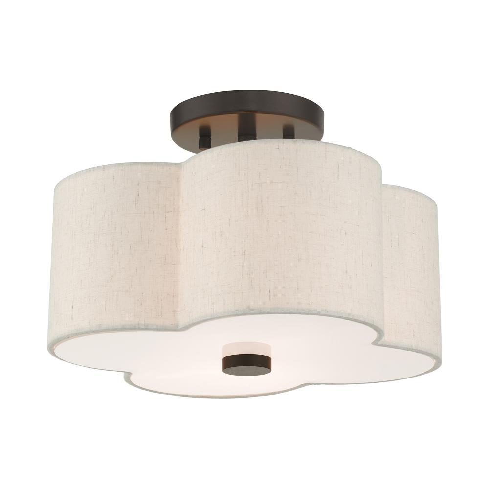 Livex Lighting Solstice 2 - Light Semi-Flush Mount in  English Bronze