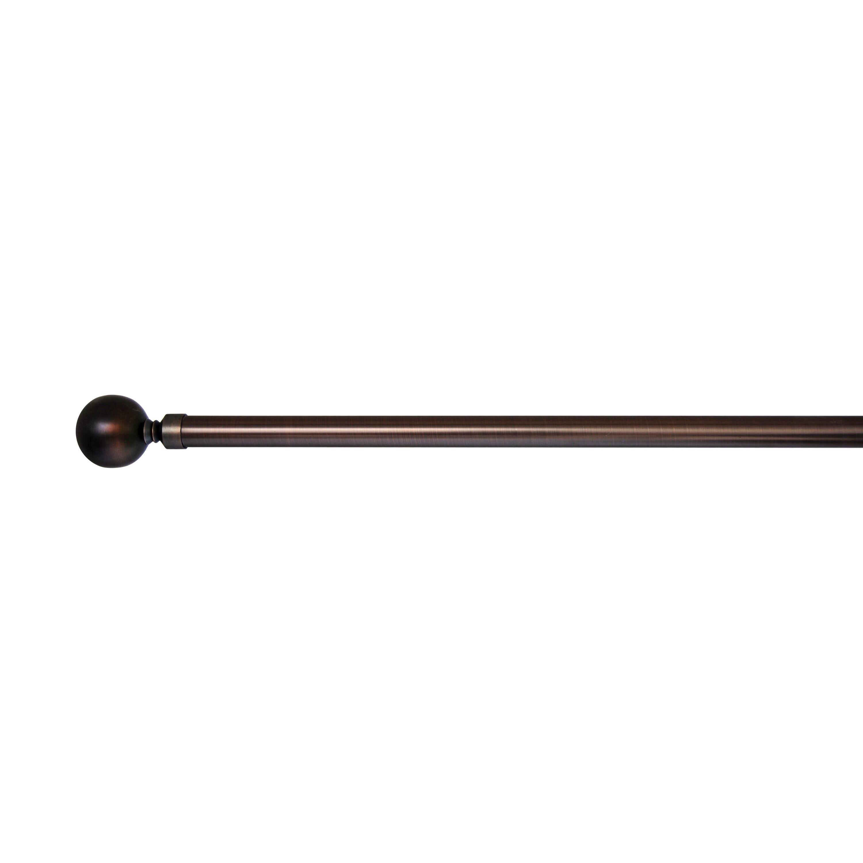 Versailles LX01 Ball Finial Rod Set 86/144" Antique Bronze/Brown