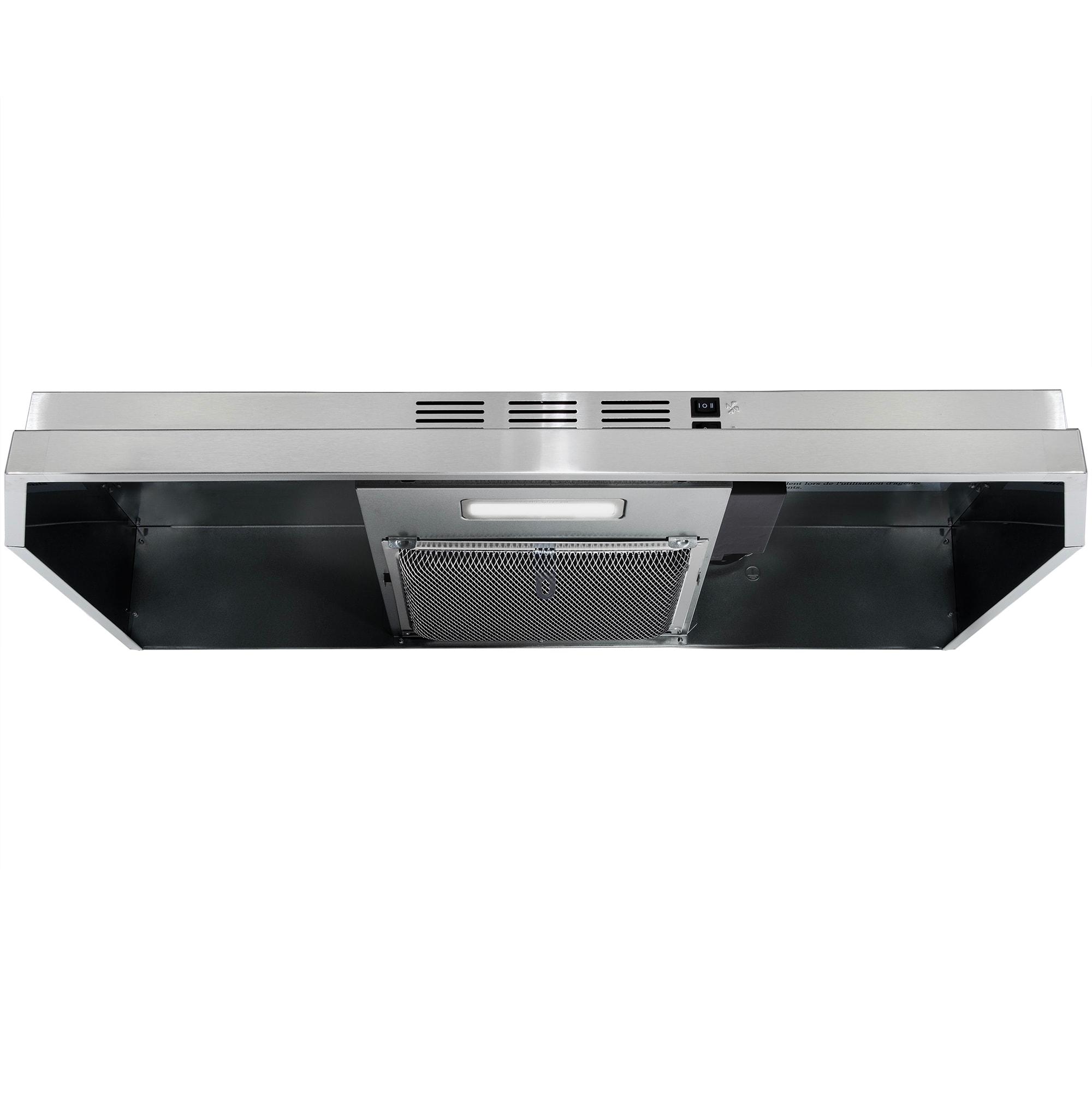 30-in Convertible Under Cabinet Range Hood 176CFM with Charcoal Filter in Stainless Steel