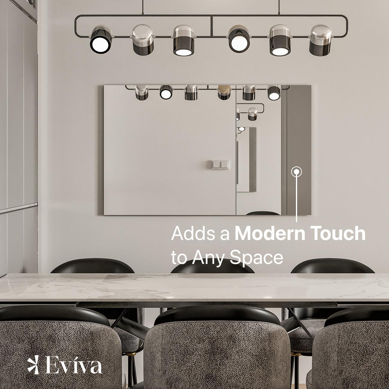 Eviva Sleek 48" Frameless Bathroom Mirror