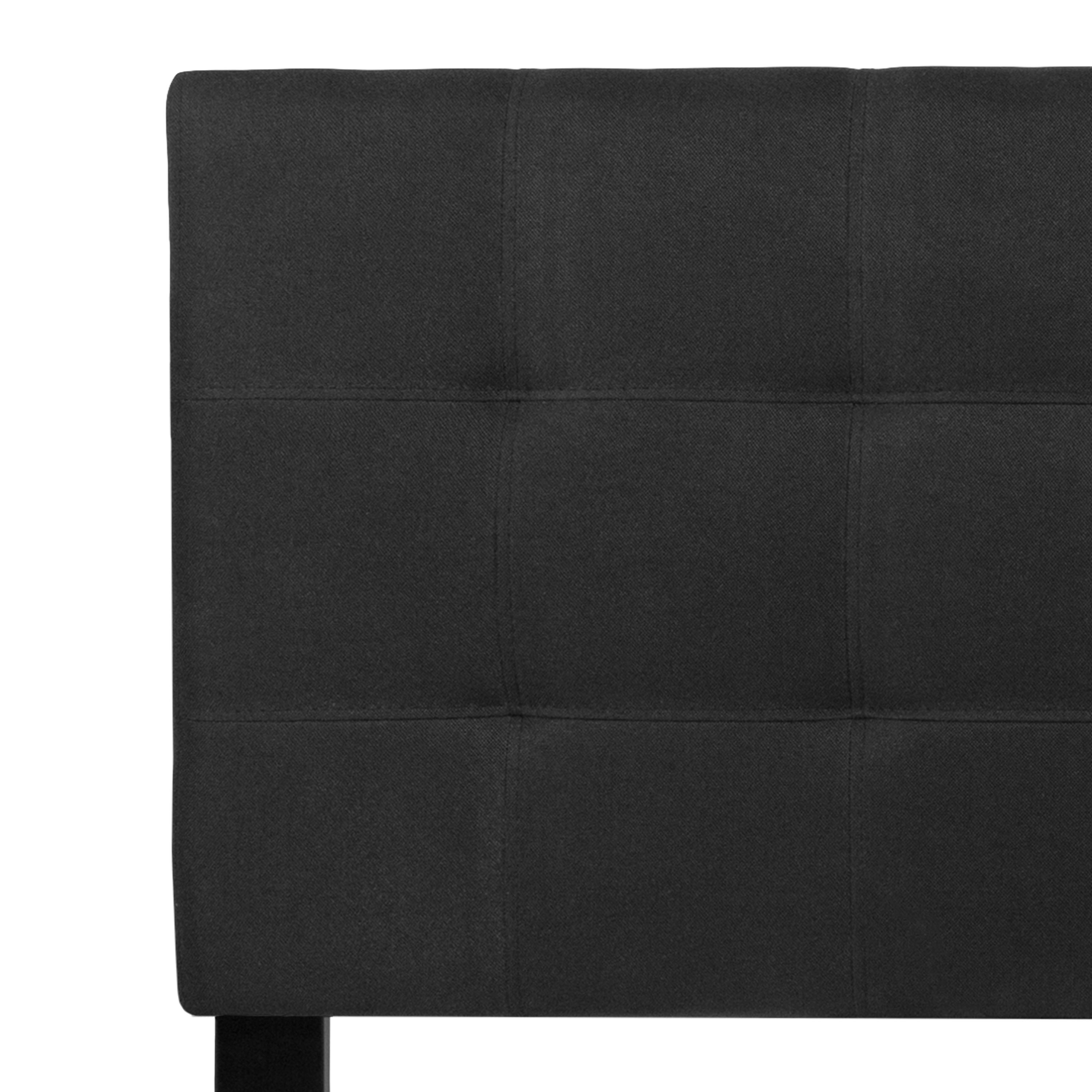 Flash Furniture Bedford Tufted Upholstered Queen Size Headboard in Black Fabric