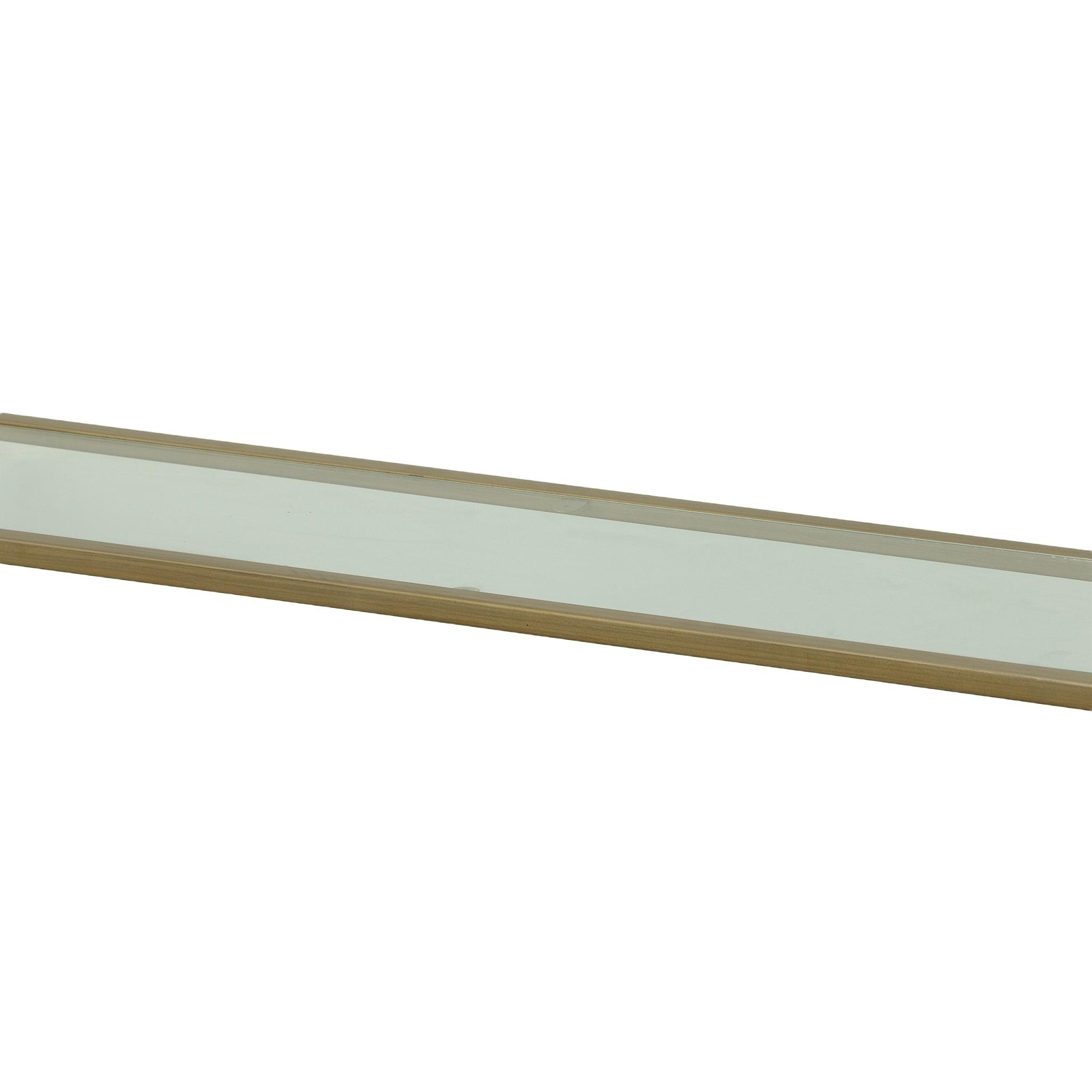 Carolina Classics Palin Glass Top Console Table in Antique Gold
