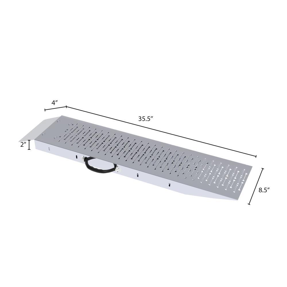 Fleming Supply Steel Loading Ramps Set – 8.5 x 35.5-in, Silver