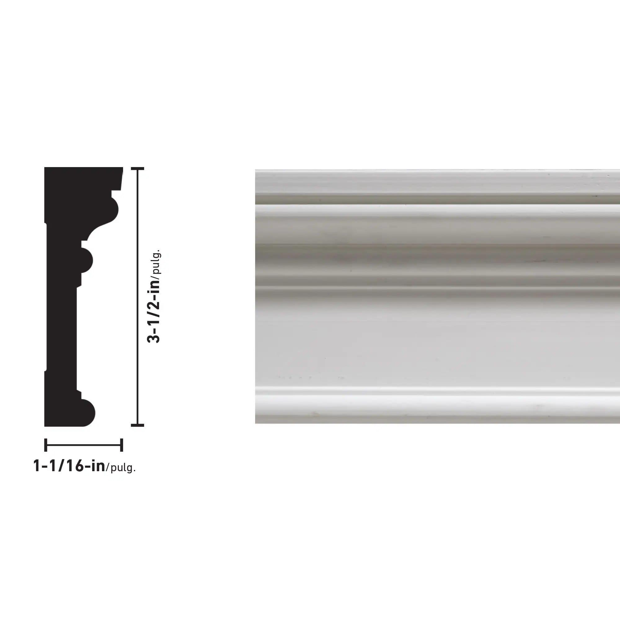 Ornamental Mouldings 47.5" x 1 3/4" x 3/4" Casing
